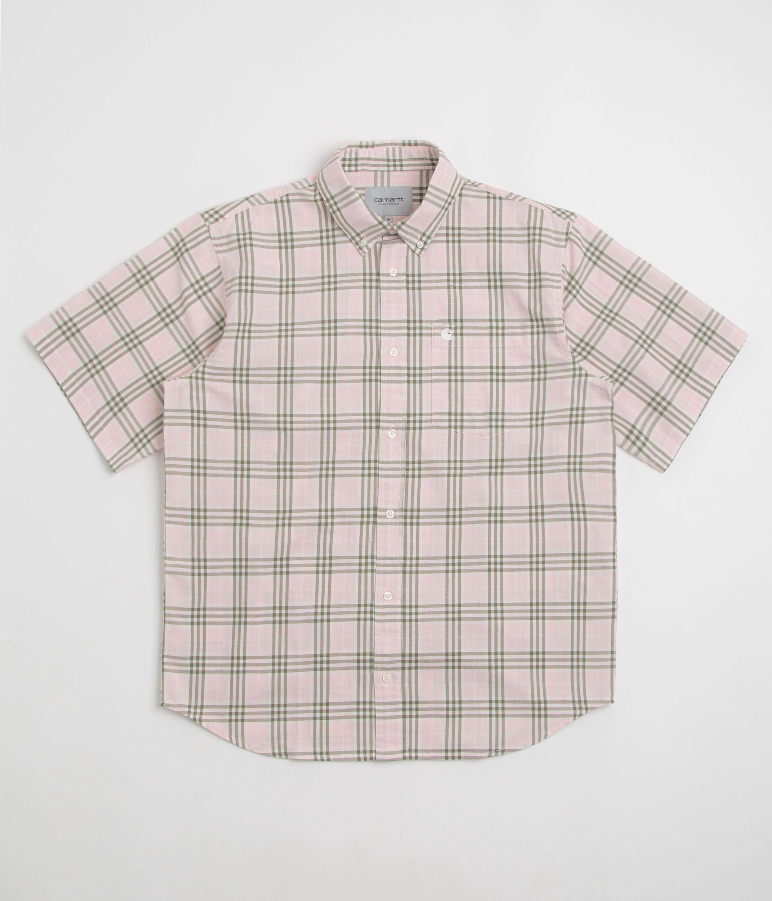 Carhartt Niven Short Sleeve Shirt - Niven Check / Air Pink / Wax holiday season Checkered Look