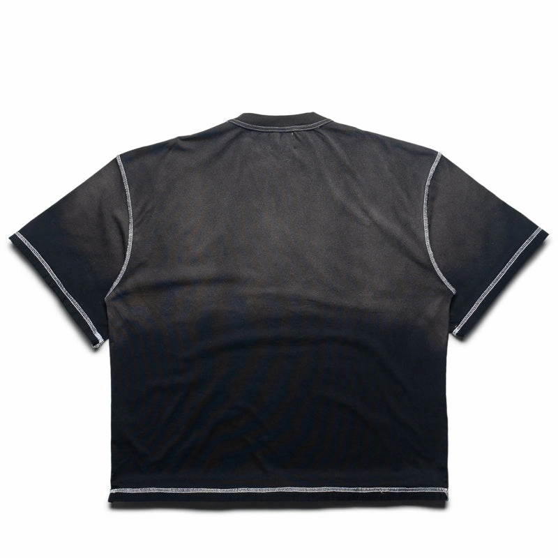 Diet Starts Monday SL&D Splatter Tee - Black V neck Eco Friendly Dye Process