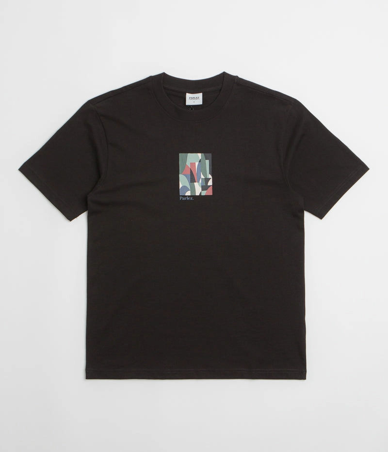 Parlez Ramore T-Shirt - Black Abstract Pattern