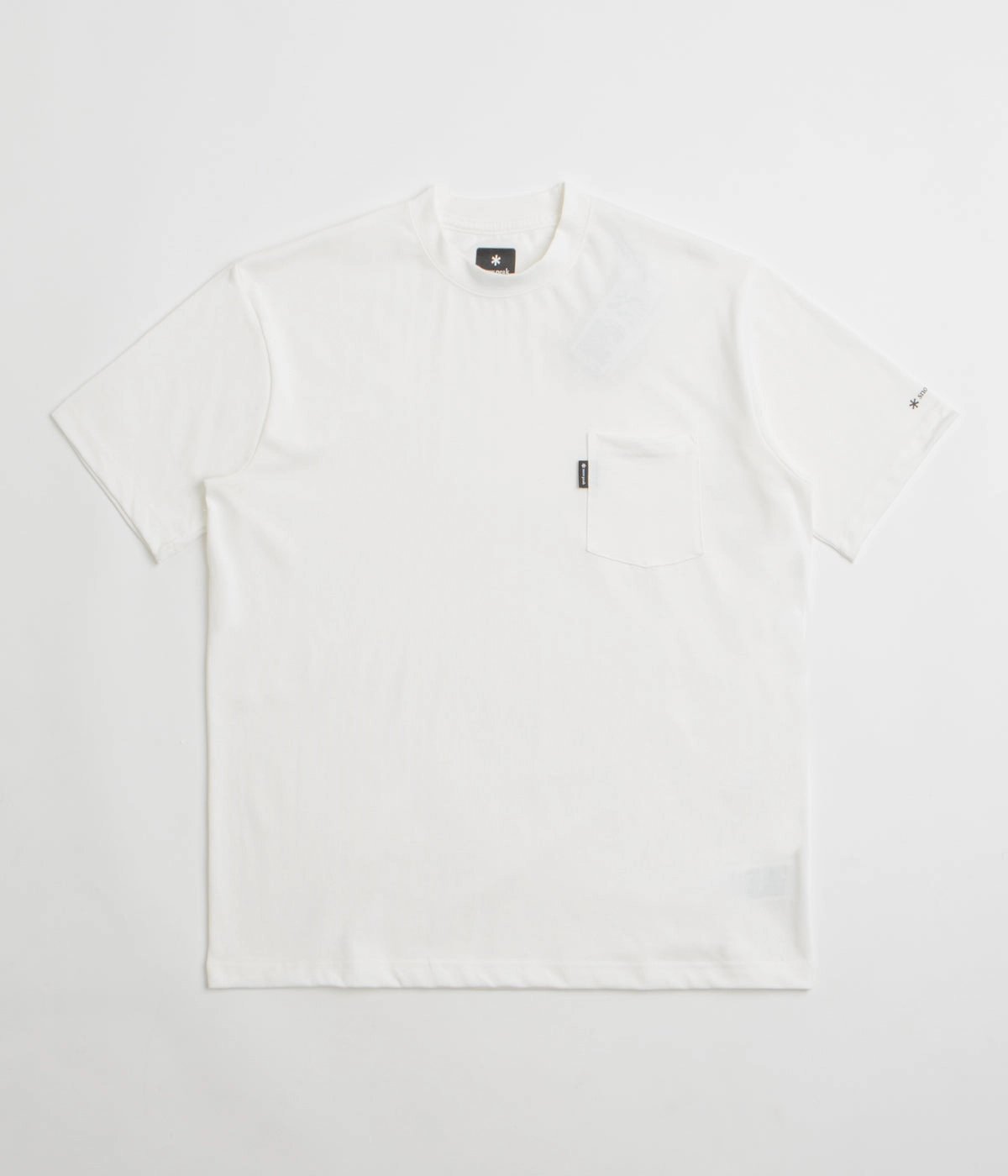 Snow Peak NSD Pocket T-Shirt - Off White retro hem Tapered