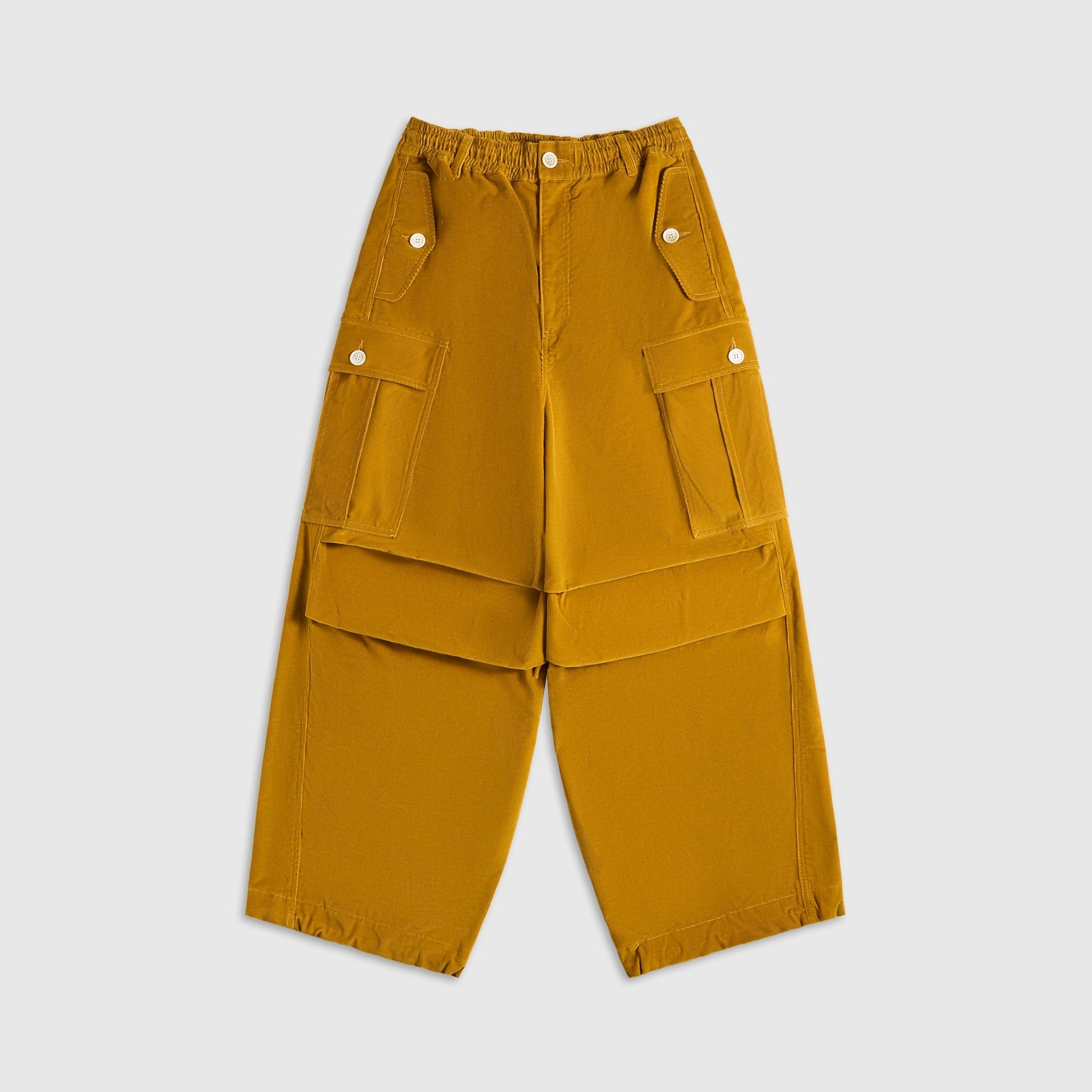 Marni Corduroy Drawstring Cargo Workwear Gabardine Pants - Honey Rugged Fit