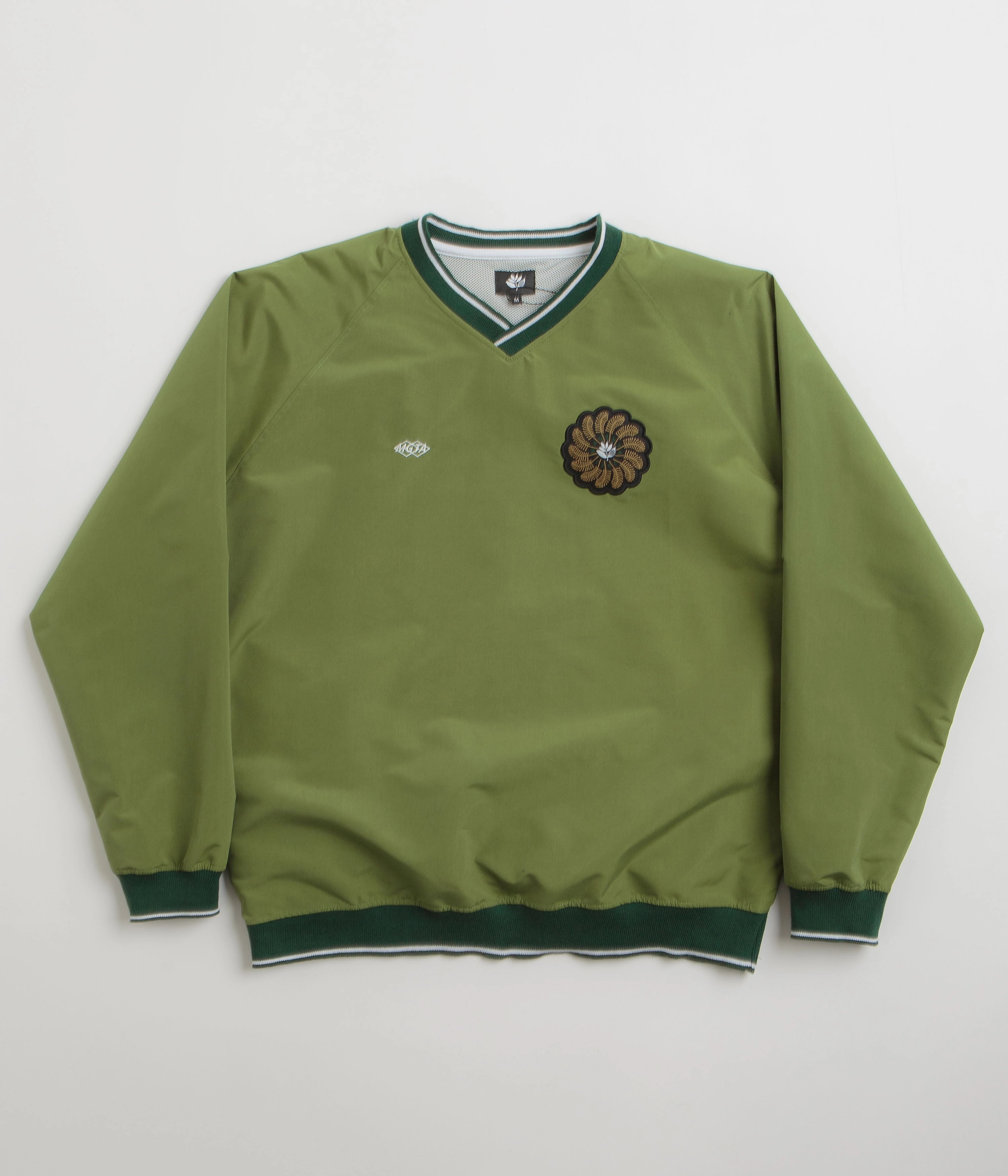 Magenta Tres Tech V Neck Sweatshirt - Forest Green Simple Hoodie