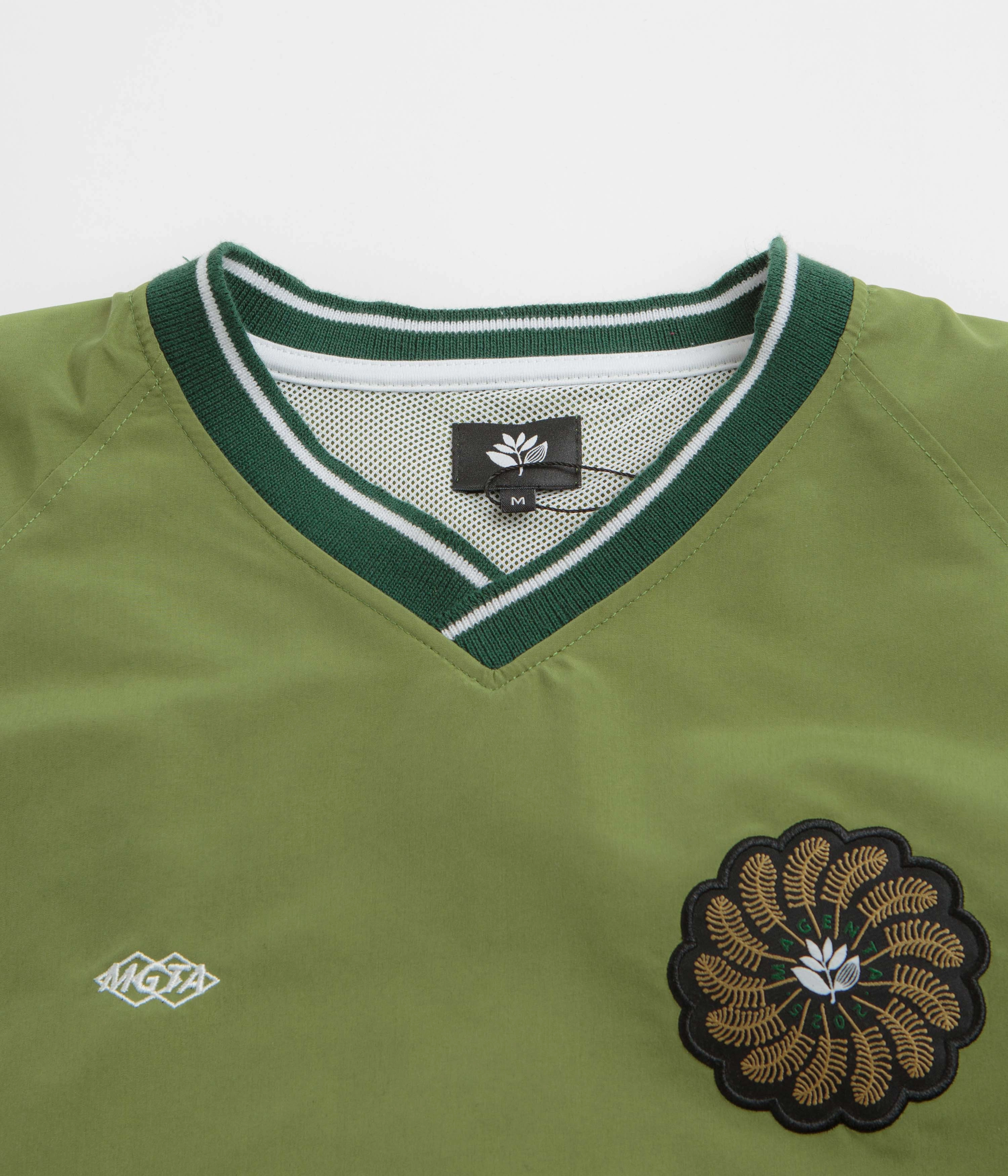 Brunch Style product pastel softness Magenta Tres Tech V Neck Sweatshirt - Forest Green