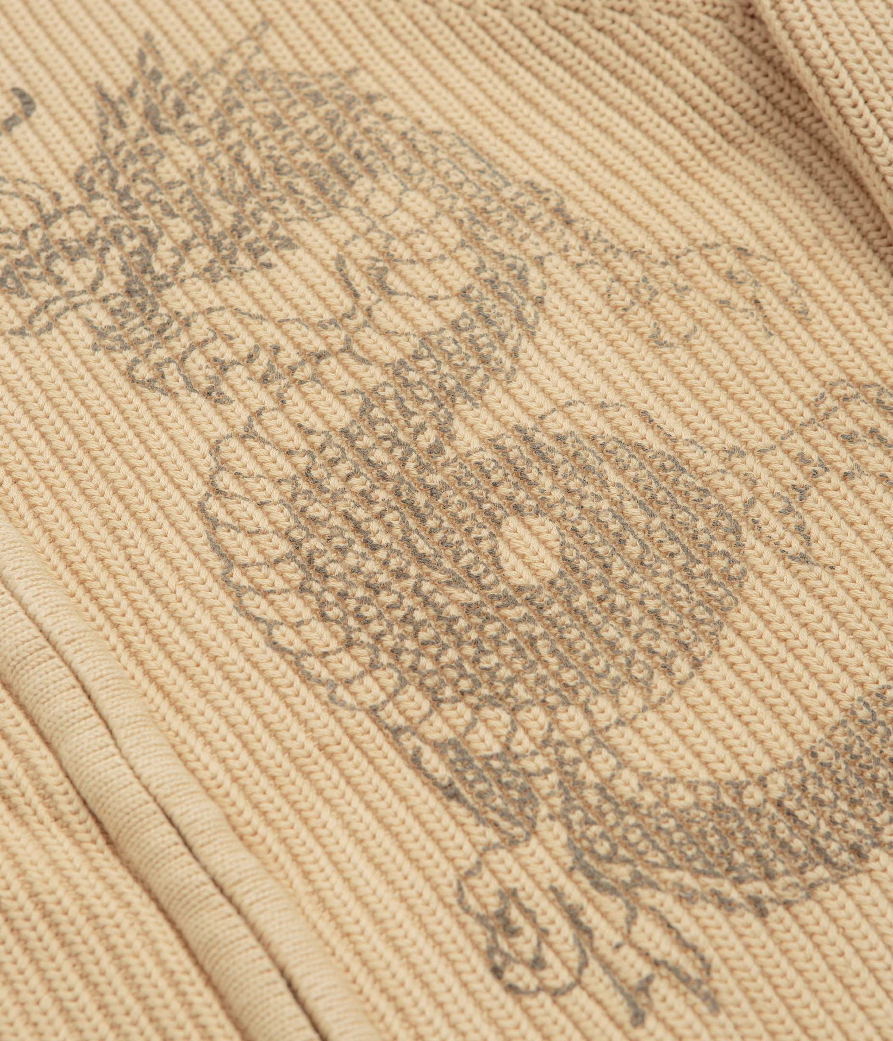 Butter Goods Dragon Zip-Thru Knit Sweatshirt - Sand Timeless Active