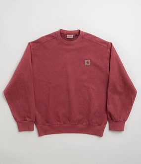 Beach Wear Casual Style Carhartt Vista Crewneck Sweatshirt - Scarlet