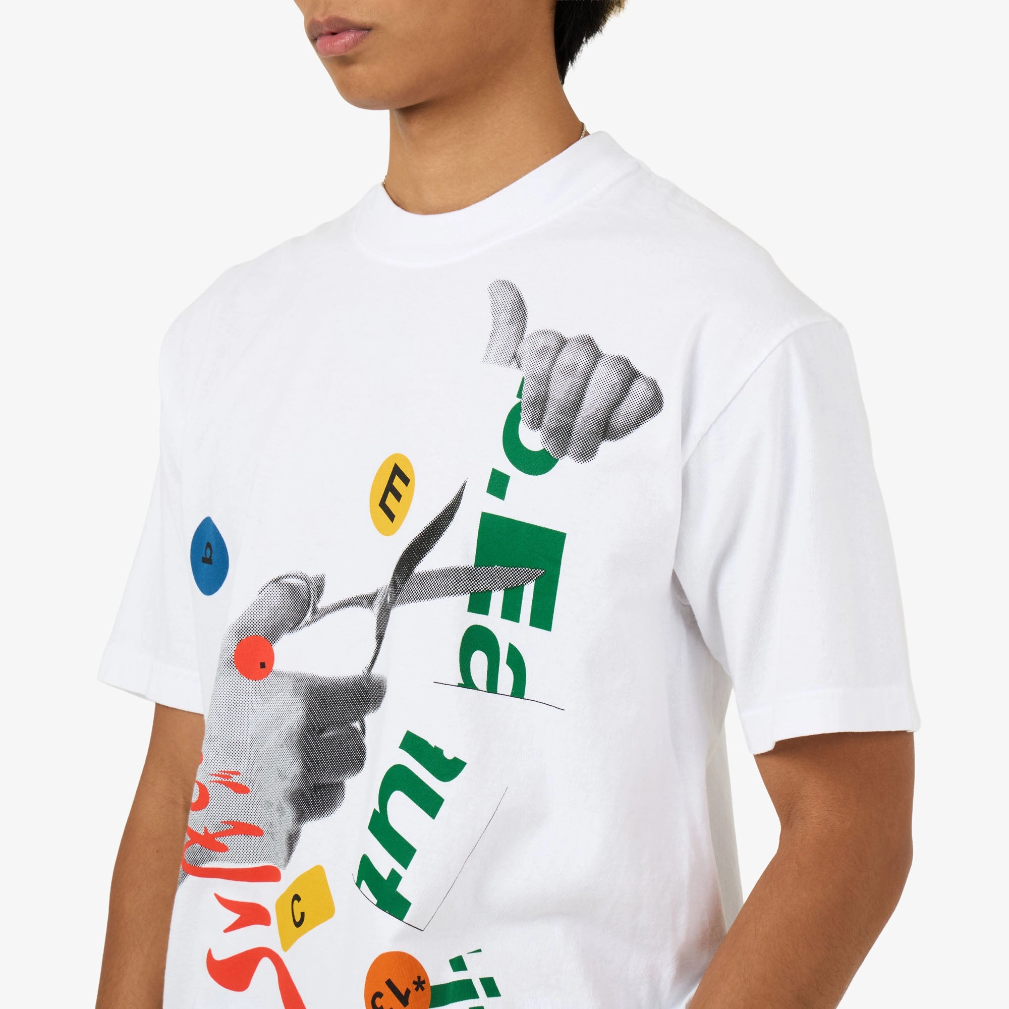 Below knee b.Eautiful Cutting T-Shirt White