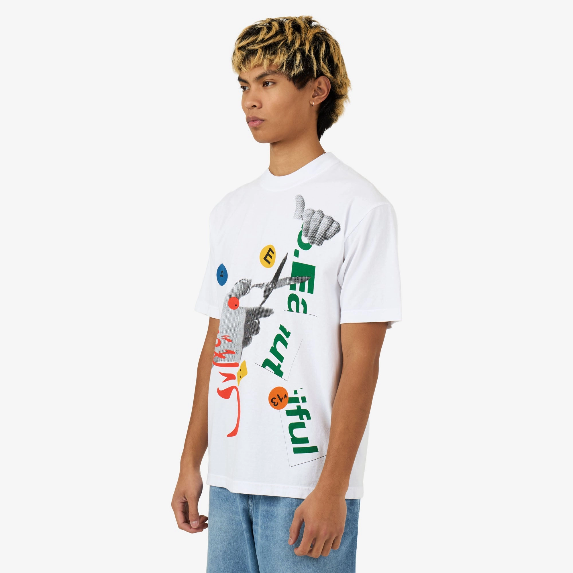 Size extra large b.Eautiful Cutting T-Shirt White