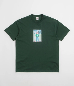 Trendy Silhouette Polar Jeans Teeth T-Shirt - Dark Green