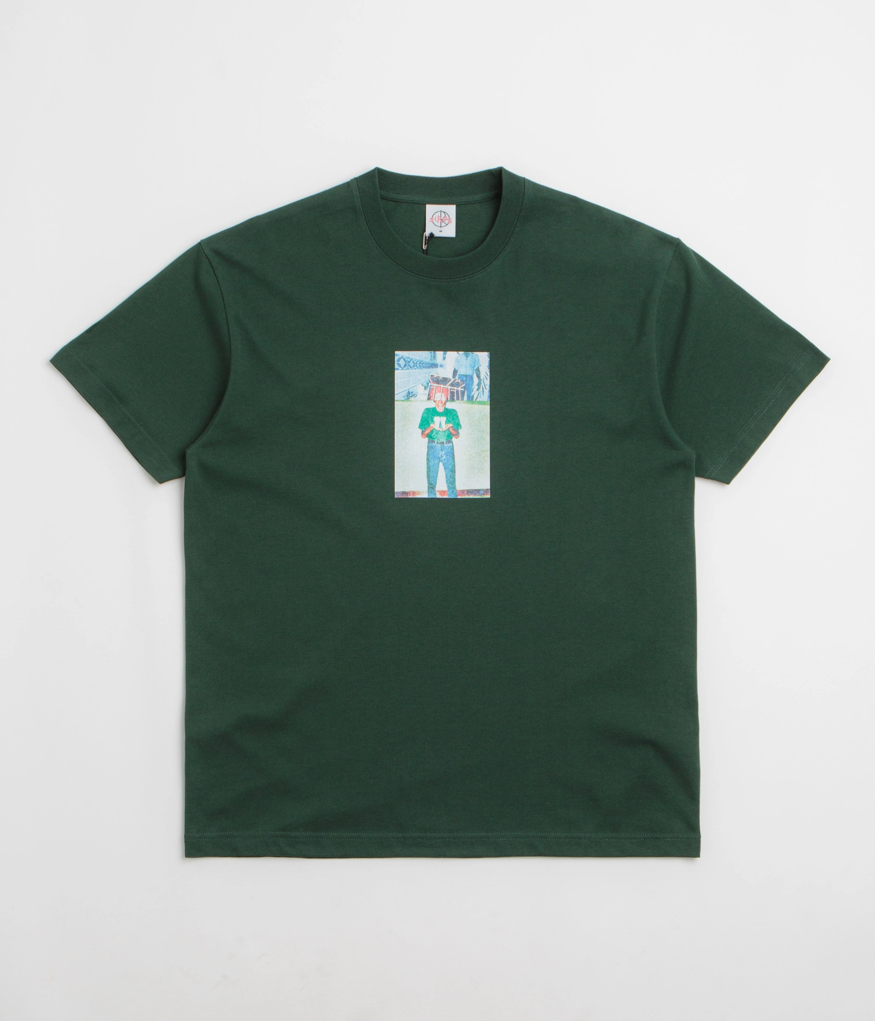 Trendy Silhouette Polar Jeans Teeth T-Shirt - Dark Green
