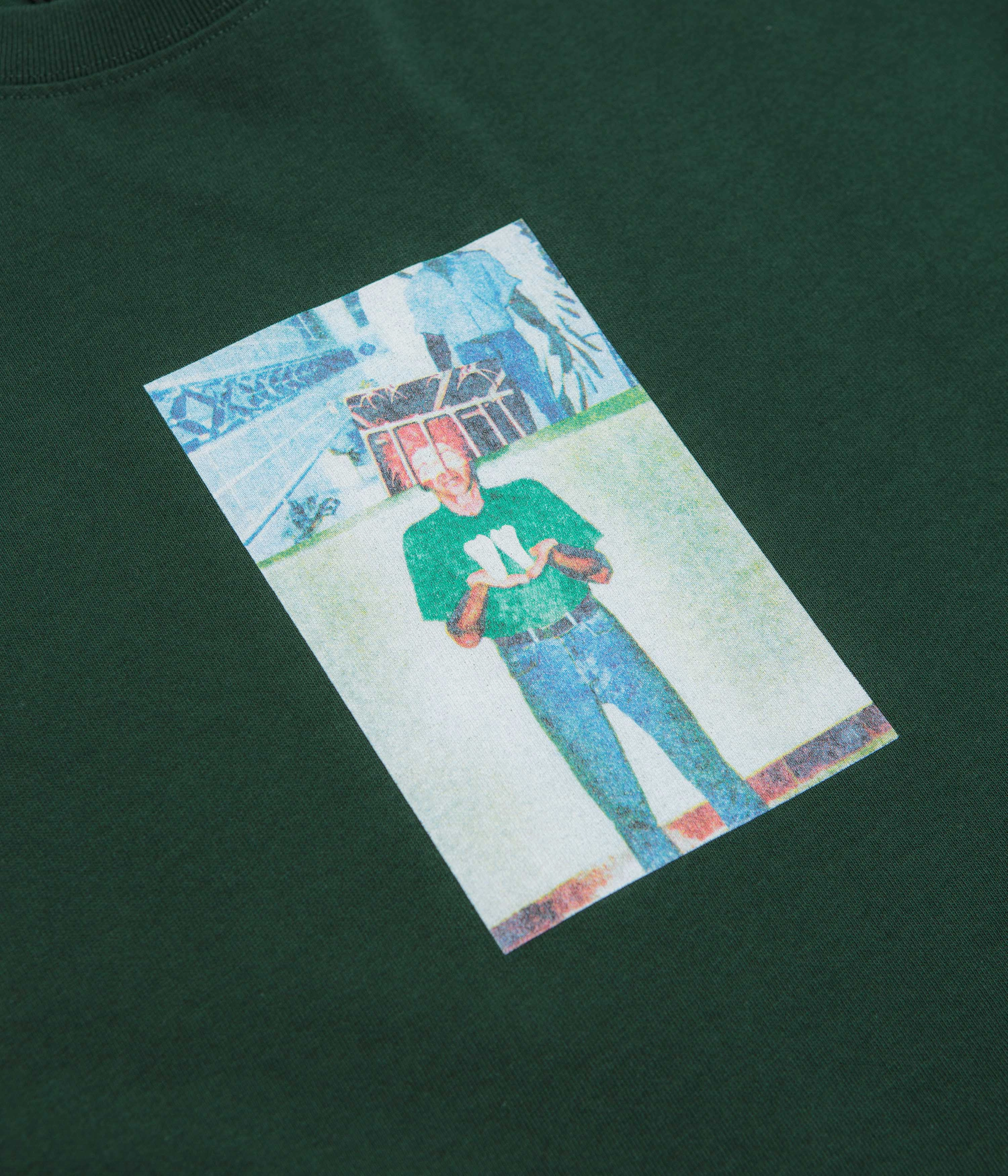 Polar Jeans Teeth T-Shirt - Dark Green Wrinkle Resistant Finish Layering Piece