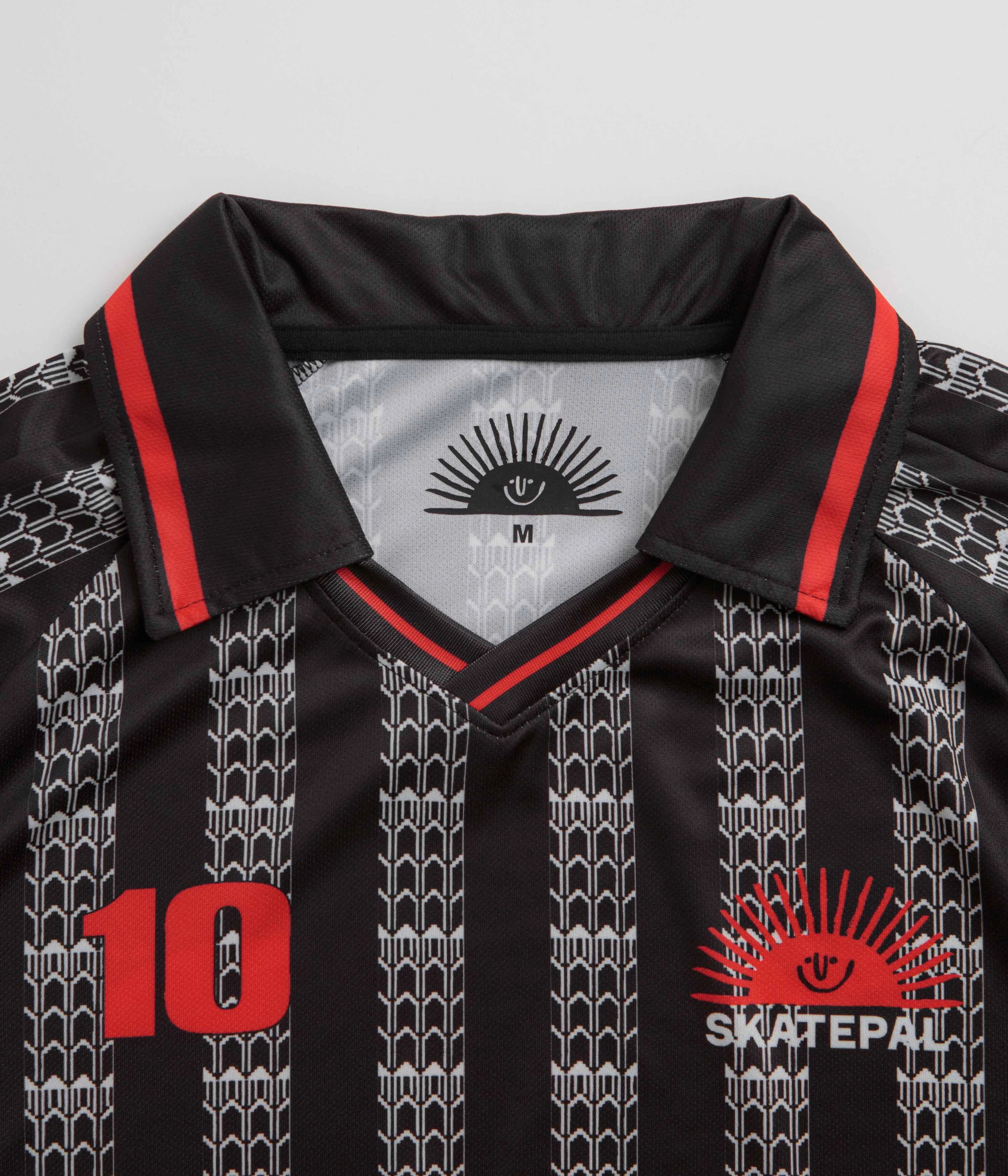 Tailored Silhouette Tailored Cuffs SkatePal Anniversary Football Shirt - Black / Red