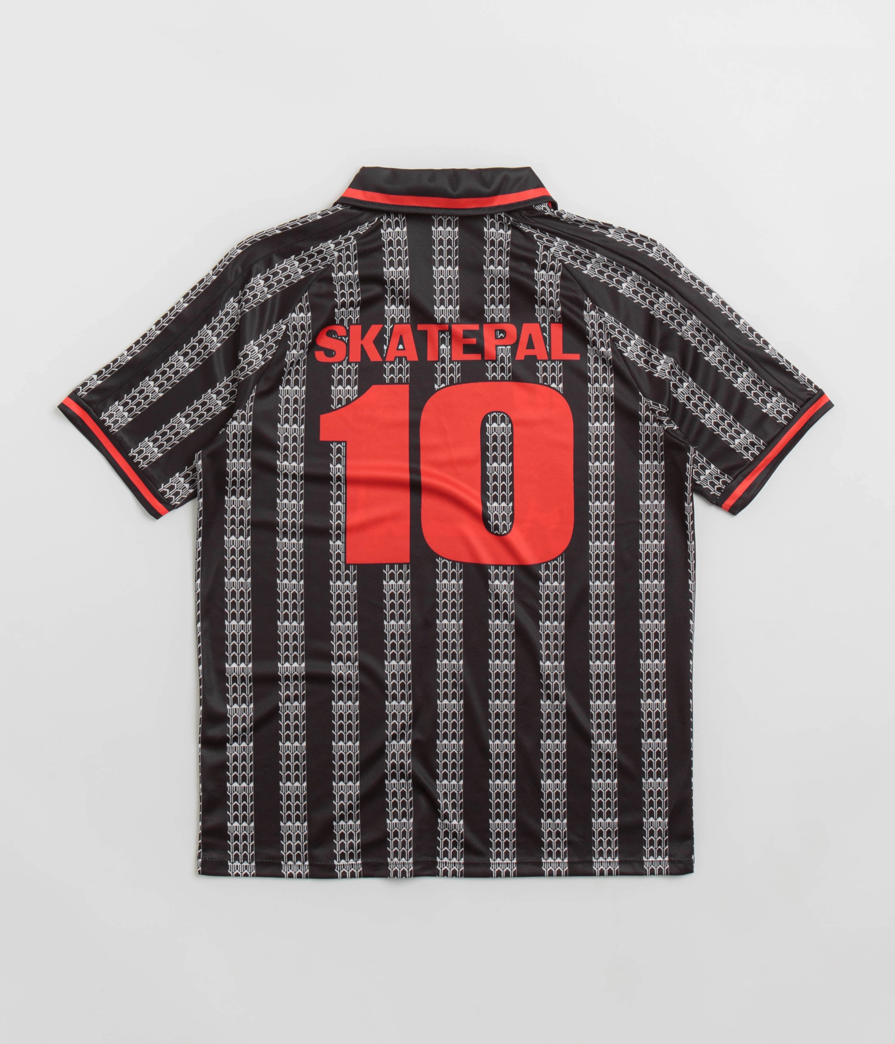 SkatePal Anniversary Football Shirt - Black / Red Unisex Option Compact Fold Design