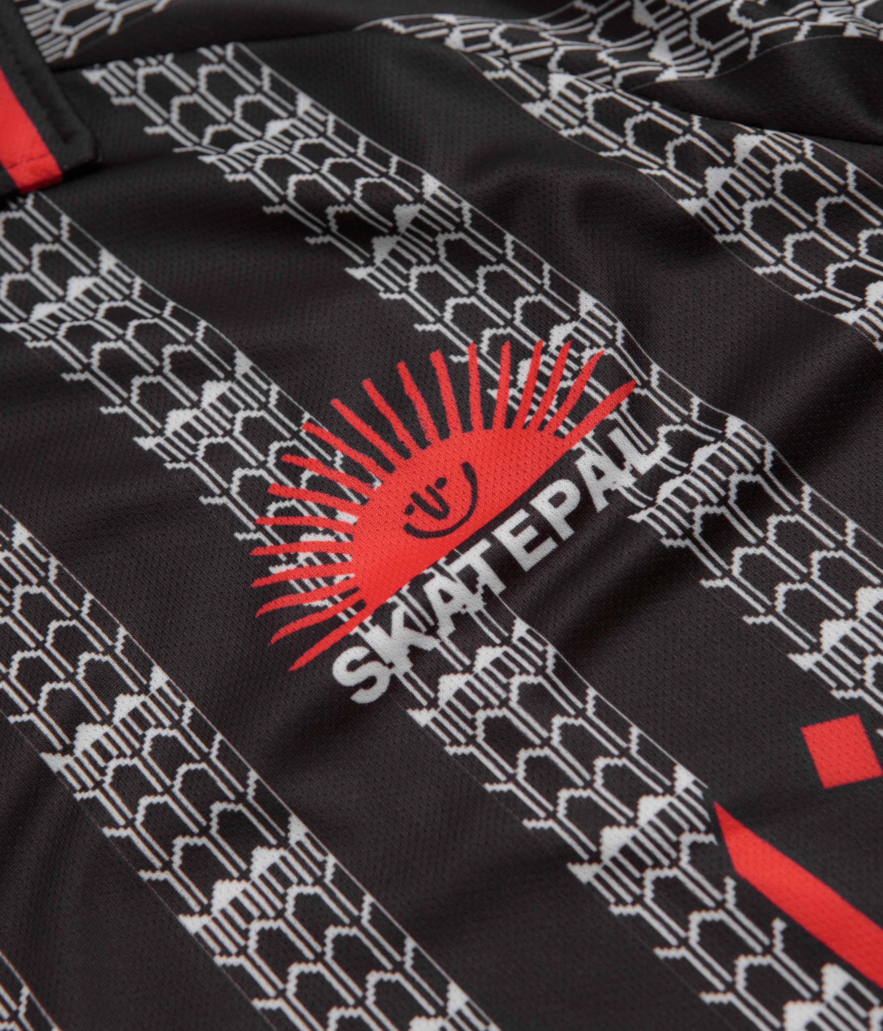 Snug feel Brunch Outfit SkatePal Anniversary Football Shirt - Black / Red