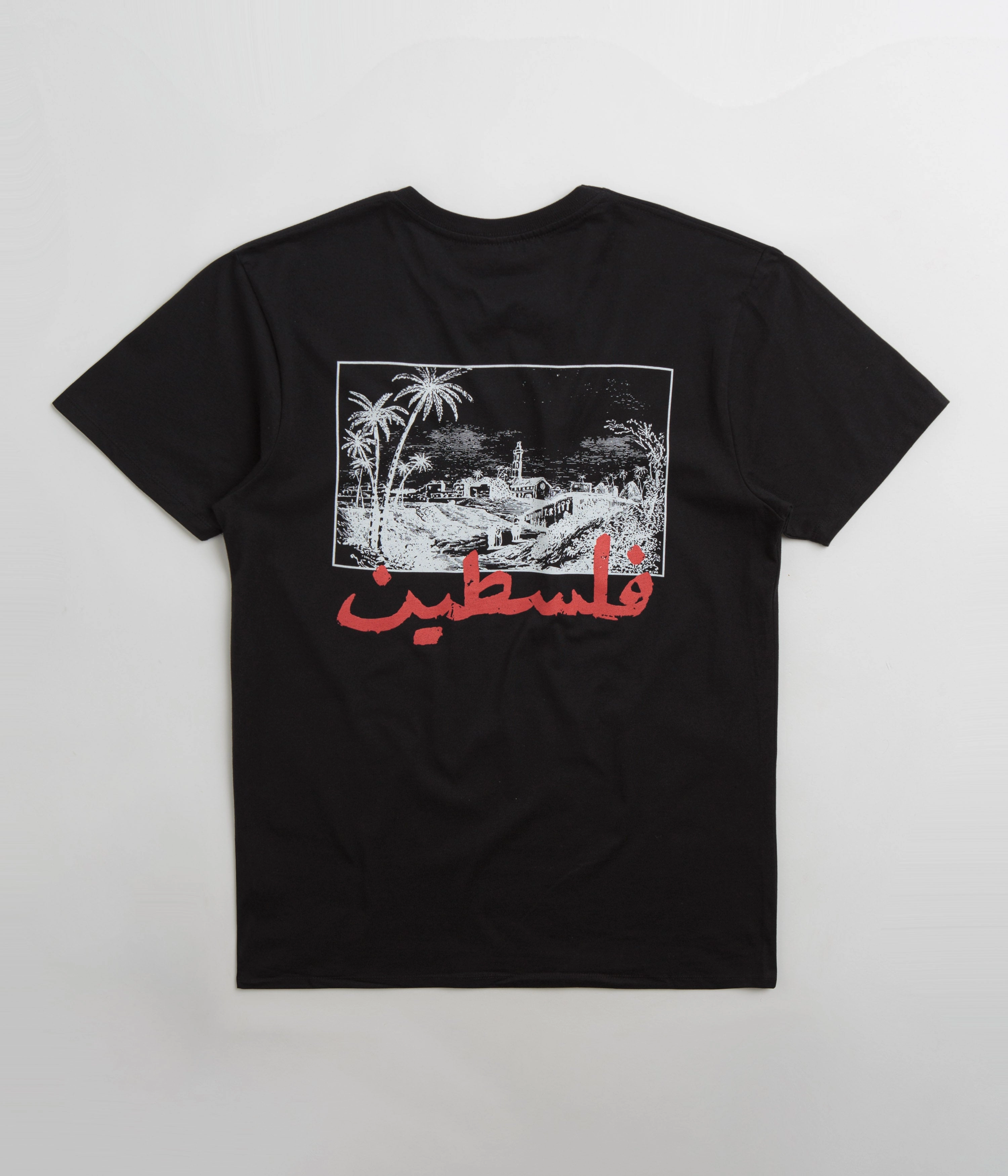 Volleyball hotel venue SkatePal Palms T-Shirt - Black