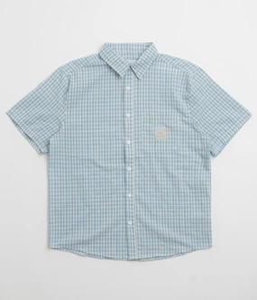 Simple Layer Butter Goods Equipment Short Sleeve Shirt - Blue
