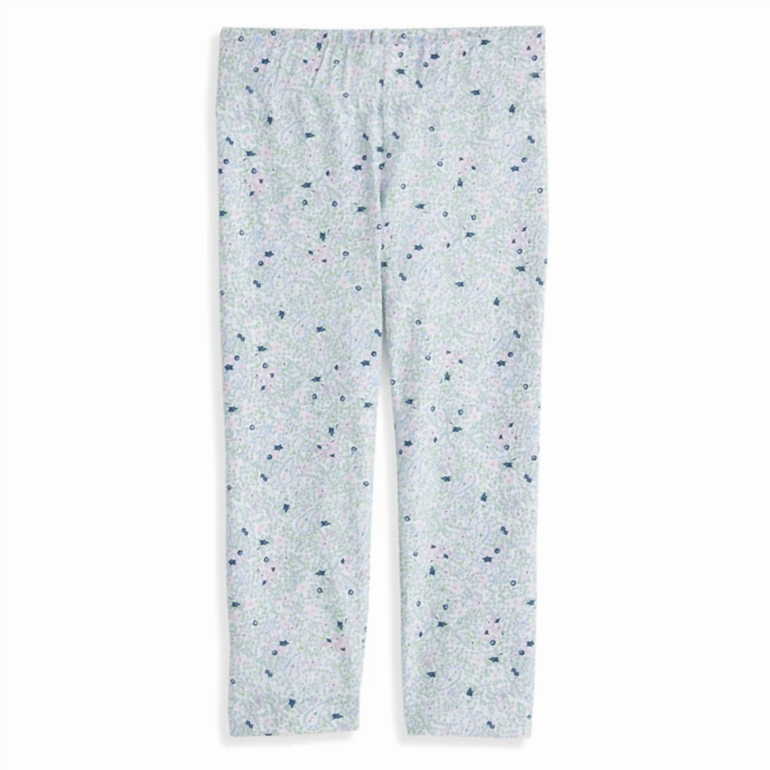 Girls' Printed Leggings In Forget Me Not Light Wear Fit Stylish Waistband