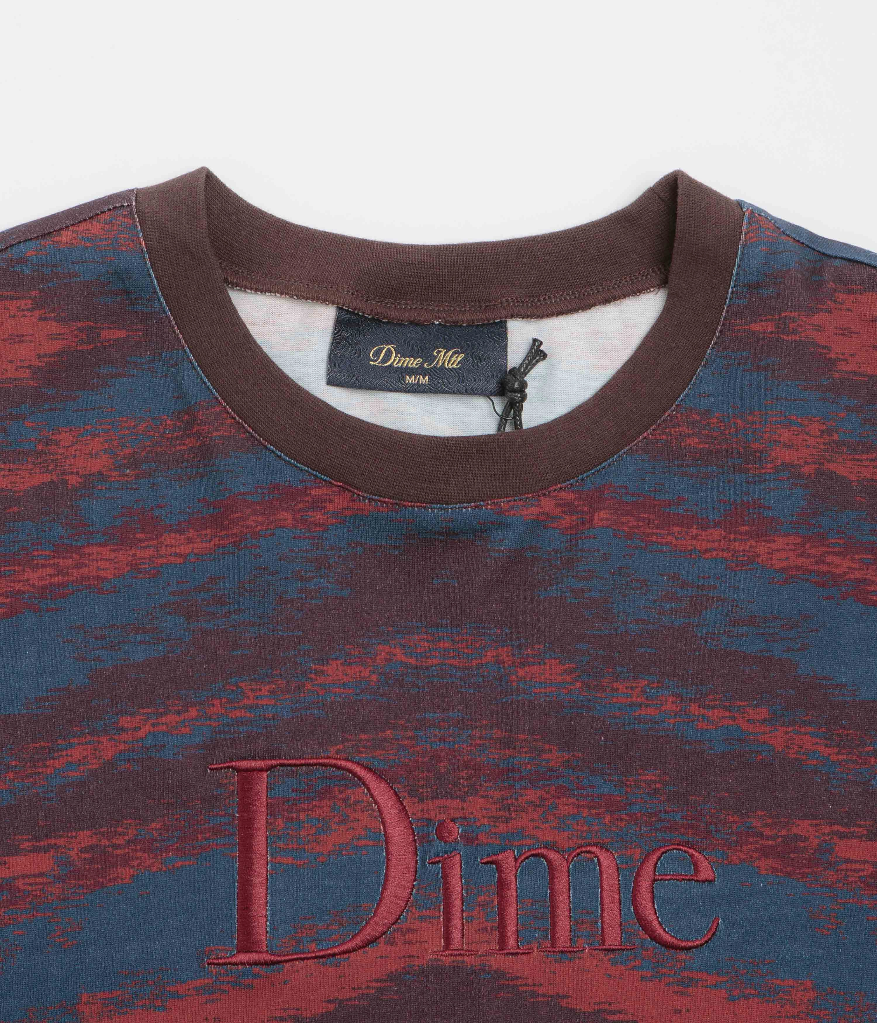 Dime Brushstroke Shirt - Bordeaux Flexible Shoulder Construction