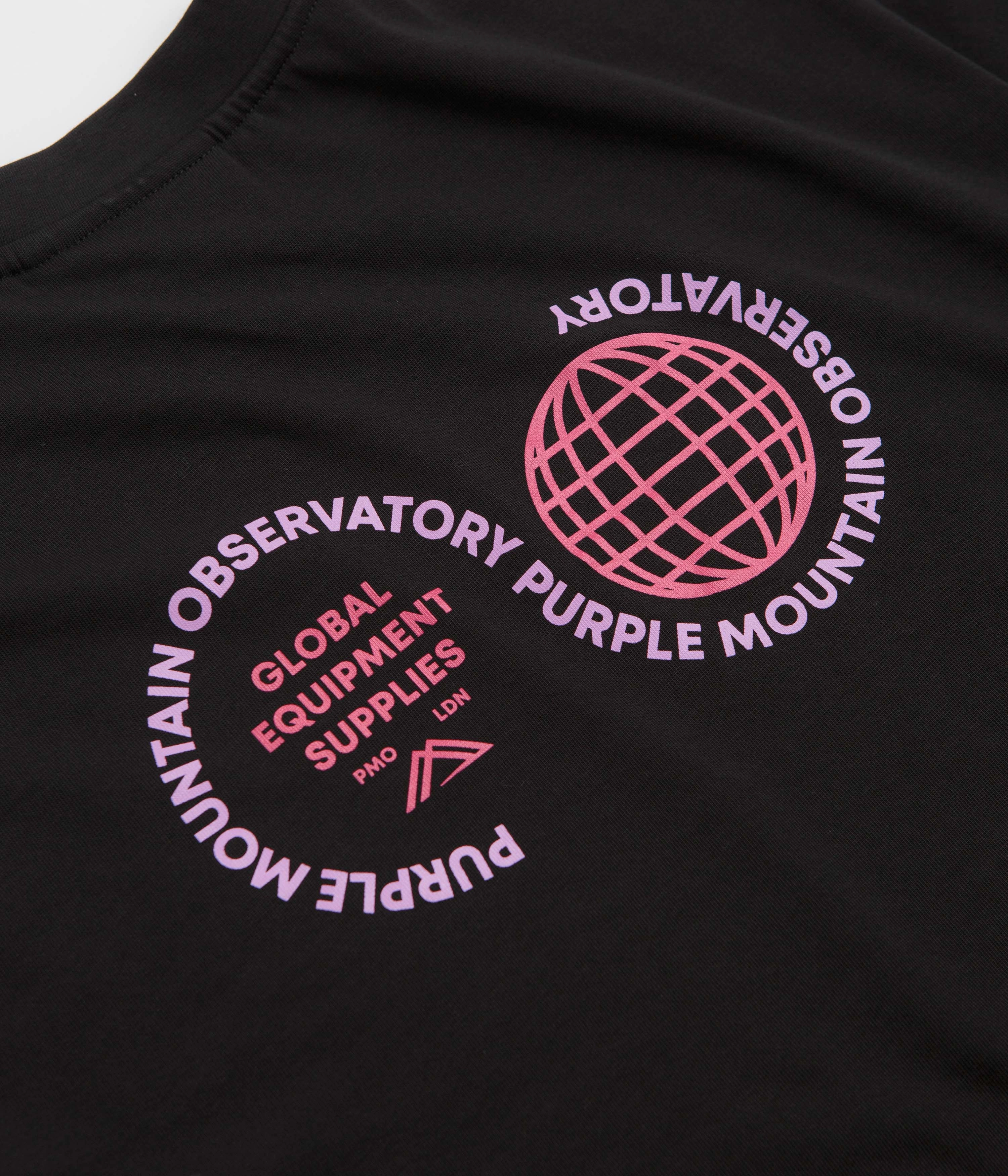 Ballroom Event Purple Mountain Observatory Globe T-Shirt - Black / Purple