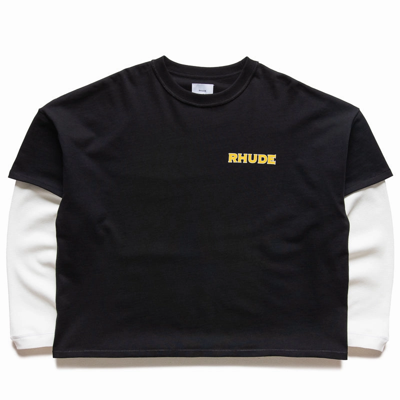 snowboarding event Rhude Steel Double-Layered Tee - Black/White