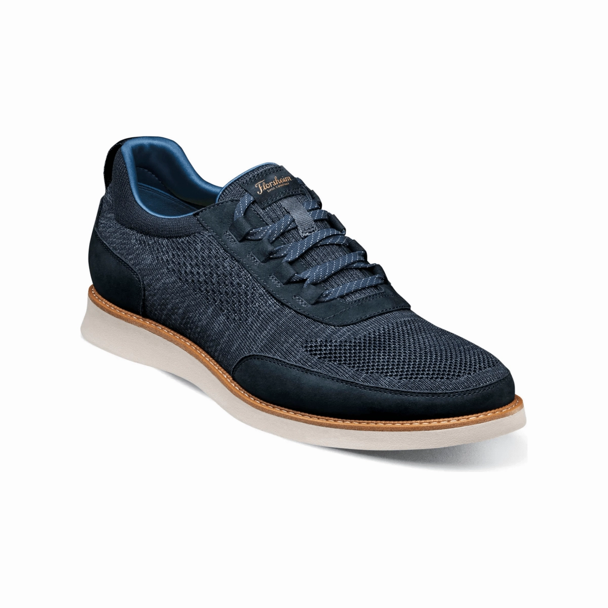 Florsheim Men's Launch Knit Elastic Navy Lace   Up Closure