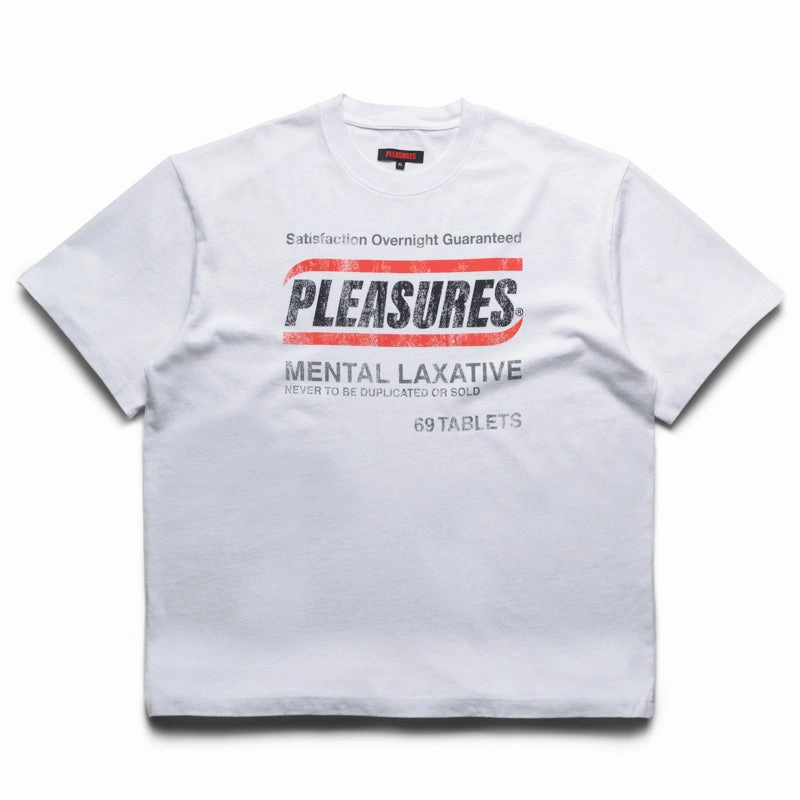 Pleasures Relief Heavyweight Tee - Vintage White festival look beach venue