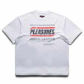Pleasures Relief Heavyweight Tee - Vintage White festival look beach venue