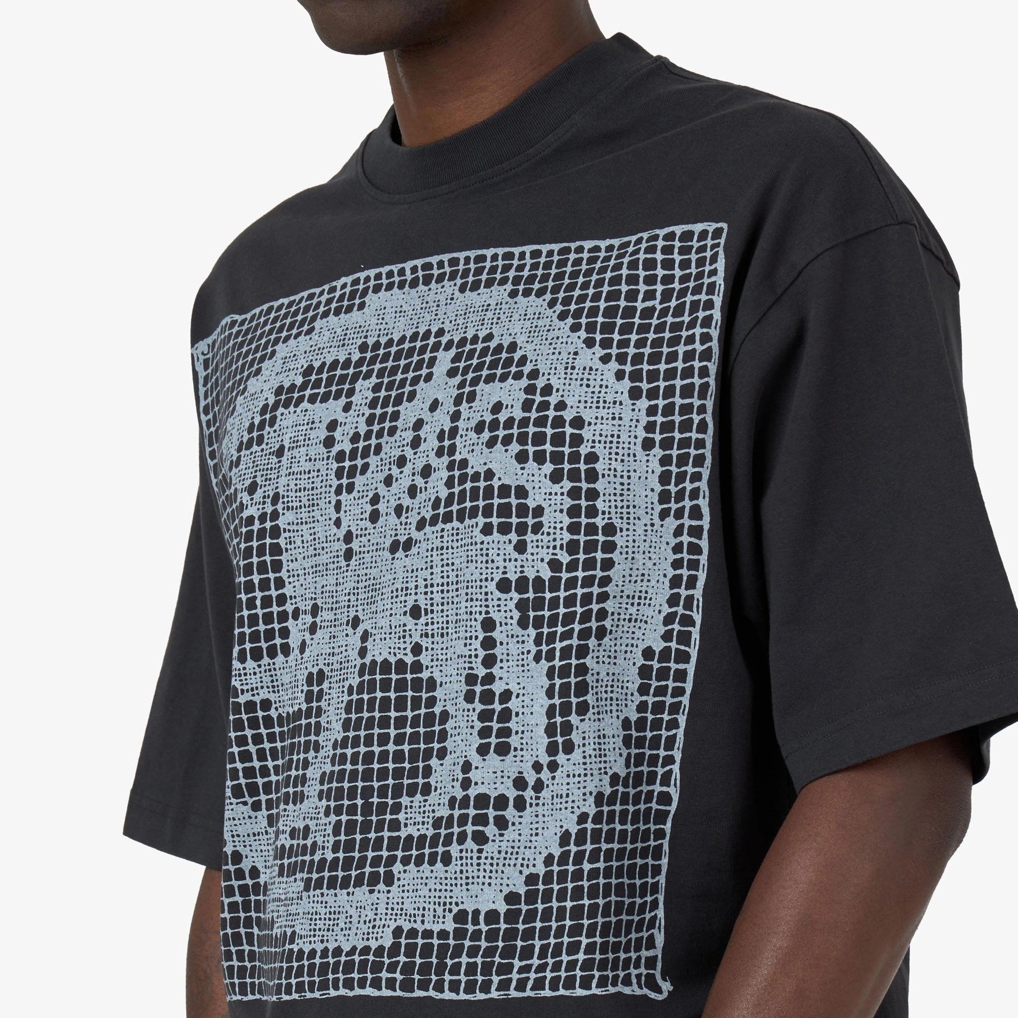 volleyball venue beach scene The Trilogy Tapes Filet Lace T-Shirt / Black