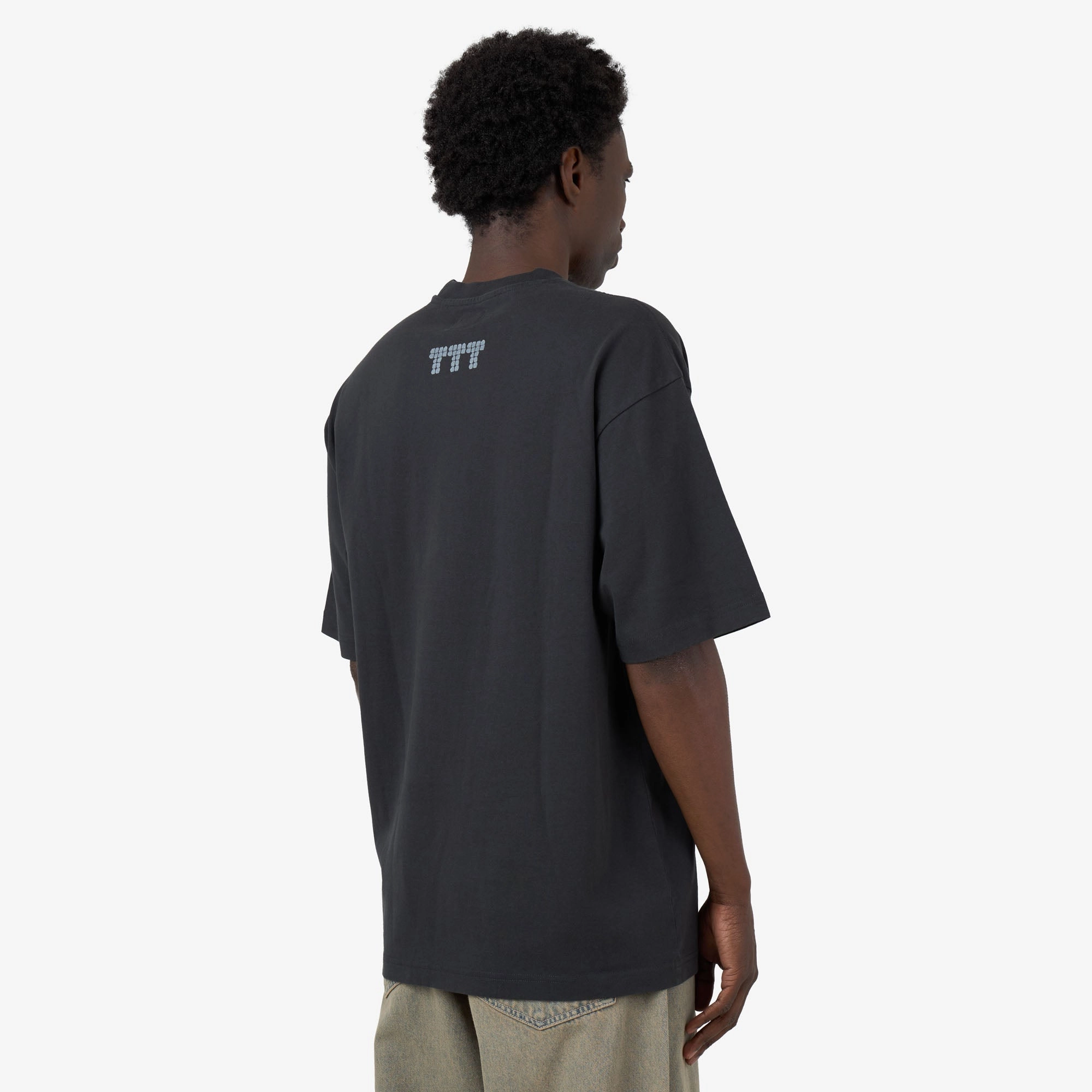 neon colors Bootcut The Trilogy Tapes Filet Lace T-Shirt / Black