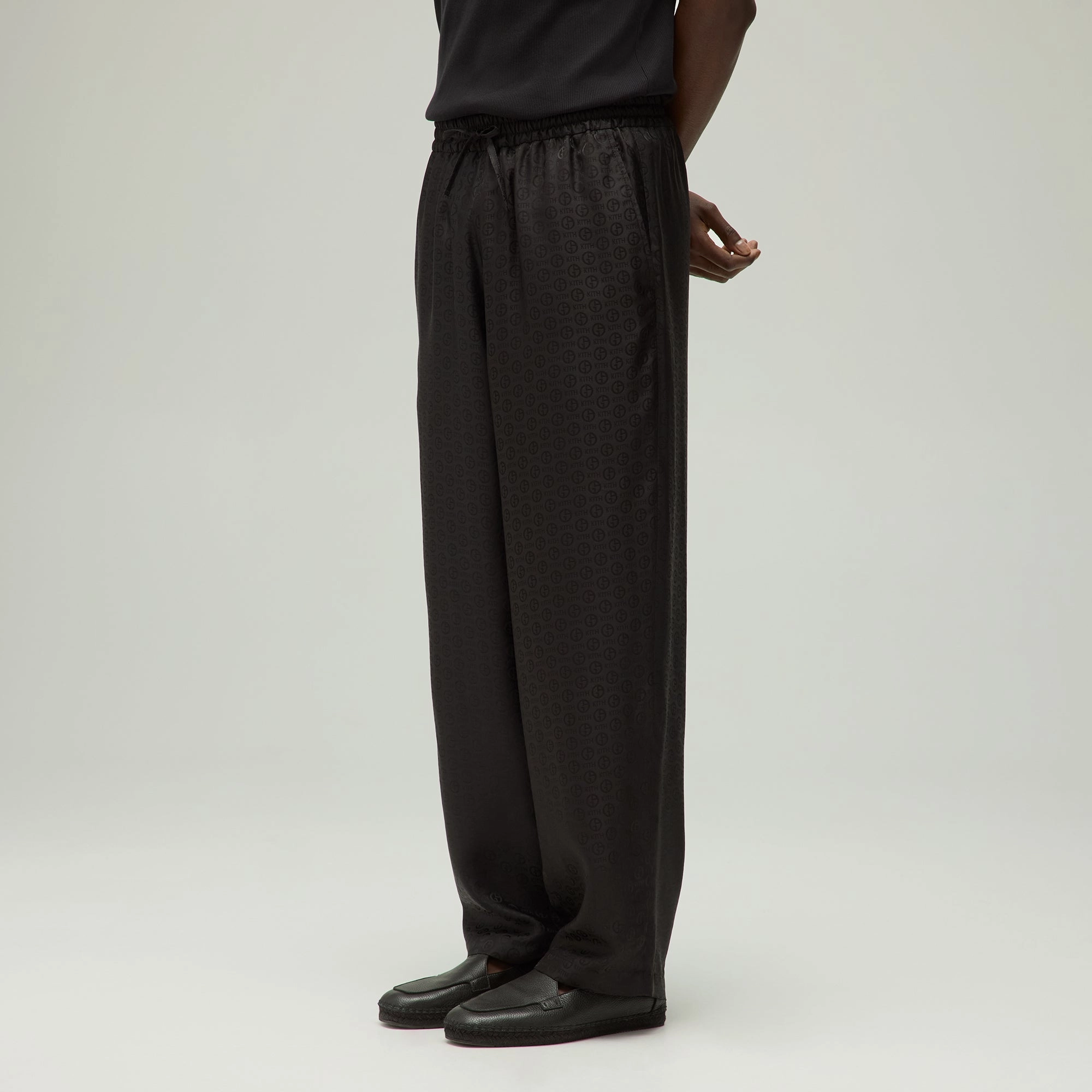 Breathable Layer Fit Giorgio Armani & Kith Monogram Grayson Pant - Black