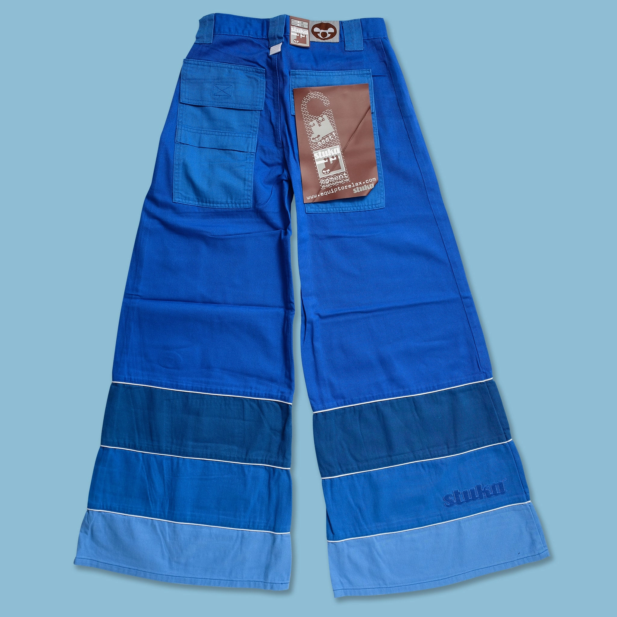 Bi Stretch Fabric Y2K Flared Baggy Pants