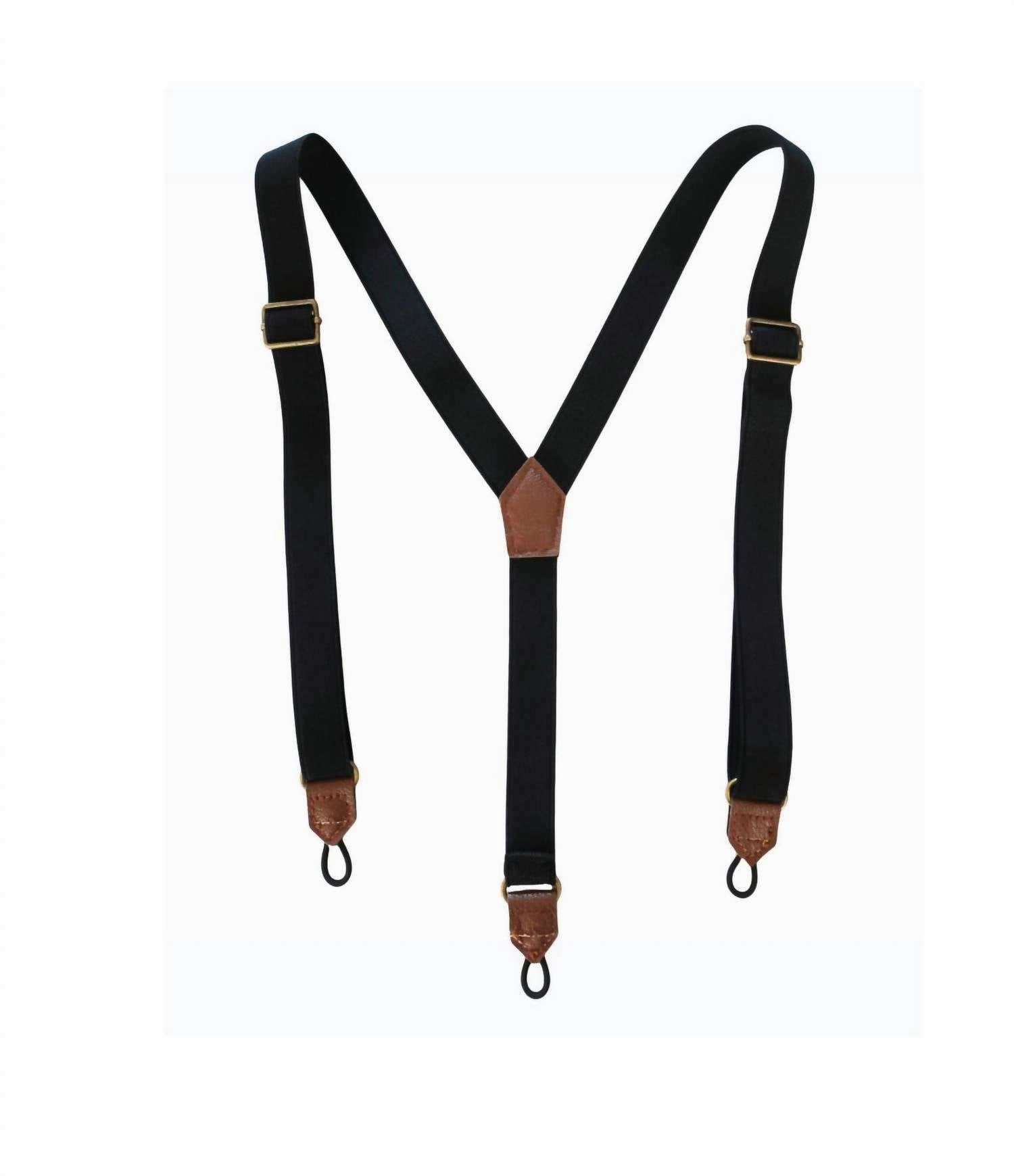 Smart Look Boy's Bradford Woven Trousers With Removable Suspenders In Black Dogtooth All Day Use