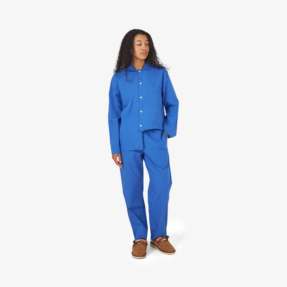 Sophisticated Elegance Tekla Poplin Long Sleeve Shirt / Royal Blue