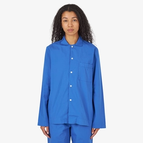 Tekla Poplin Long Sleeve Shirt / Royal Blue Functional Fashion Chic Comfort