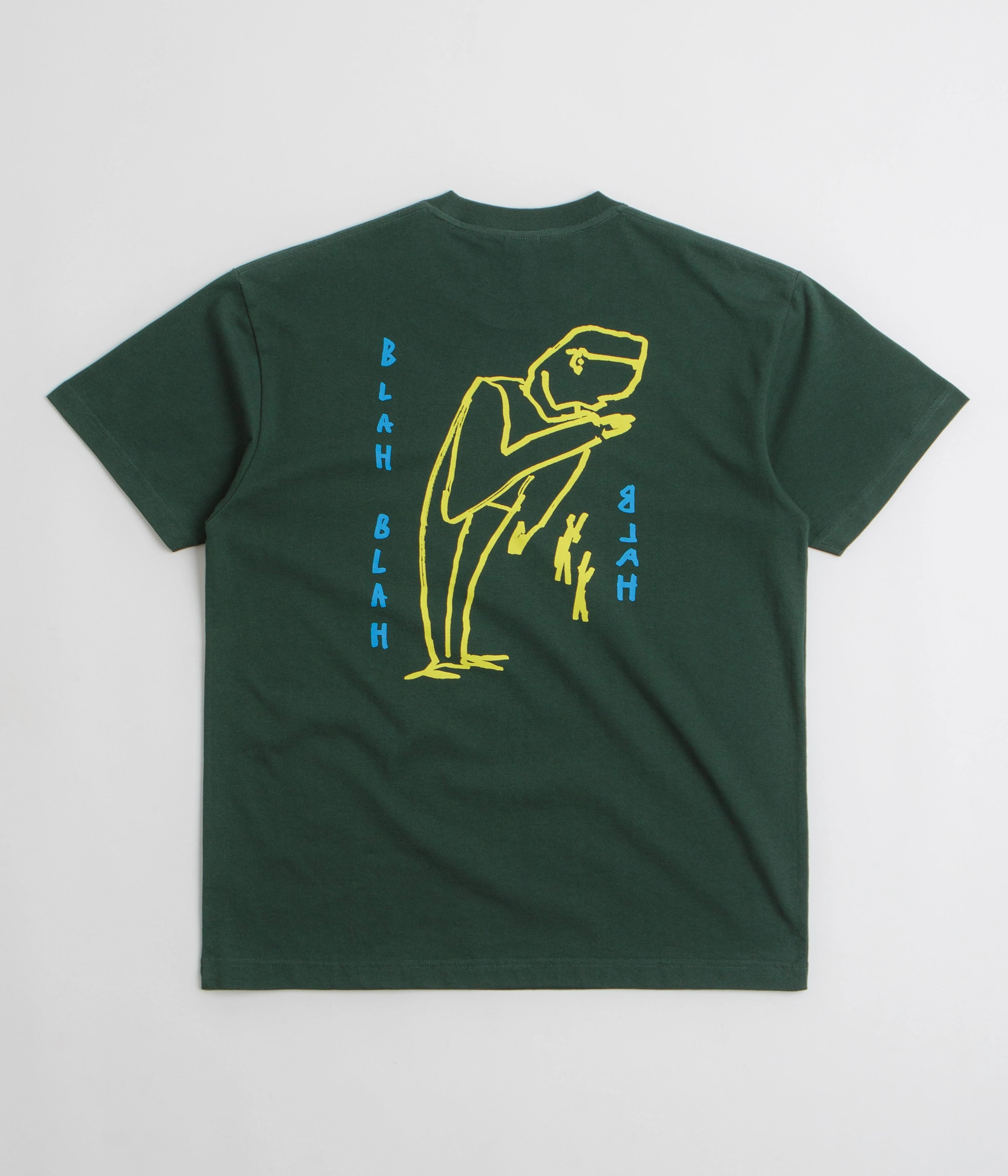 Polar Blah Blah Blah T-Shirt - Dark Green Cottage