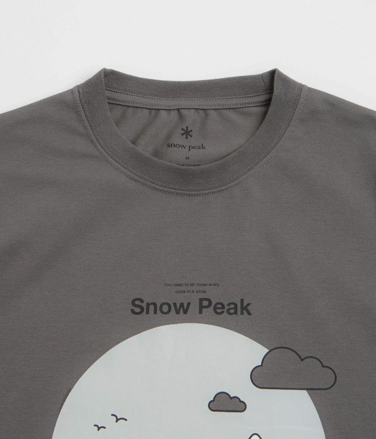 Vintage Look baseball Snow Peak Camping Graphic T-Shirt - Grey