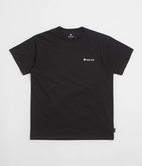 Snow Peak Chest Logo T-Shirt - Black flare pants silhouette