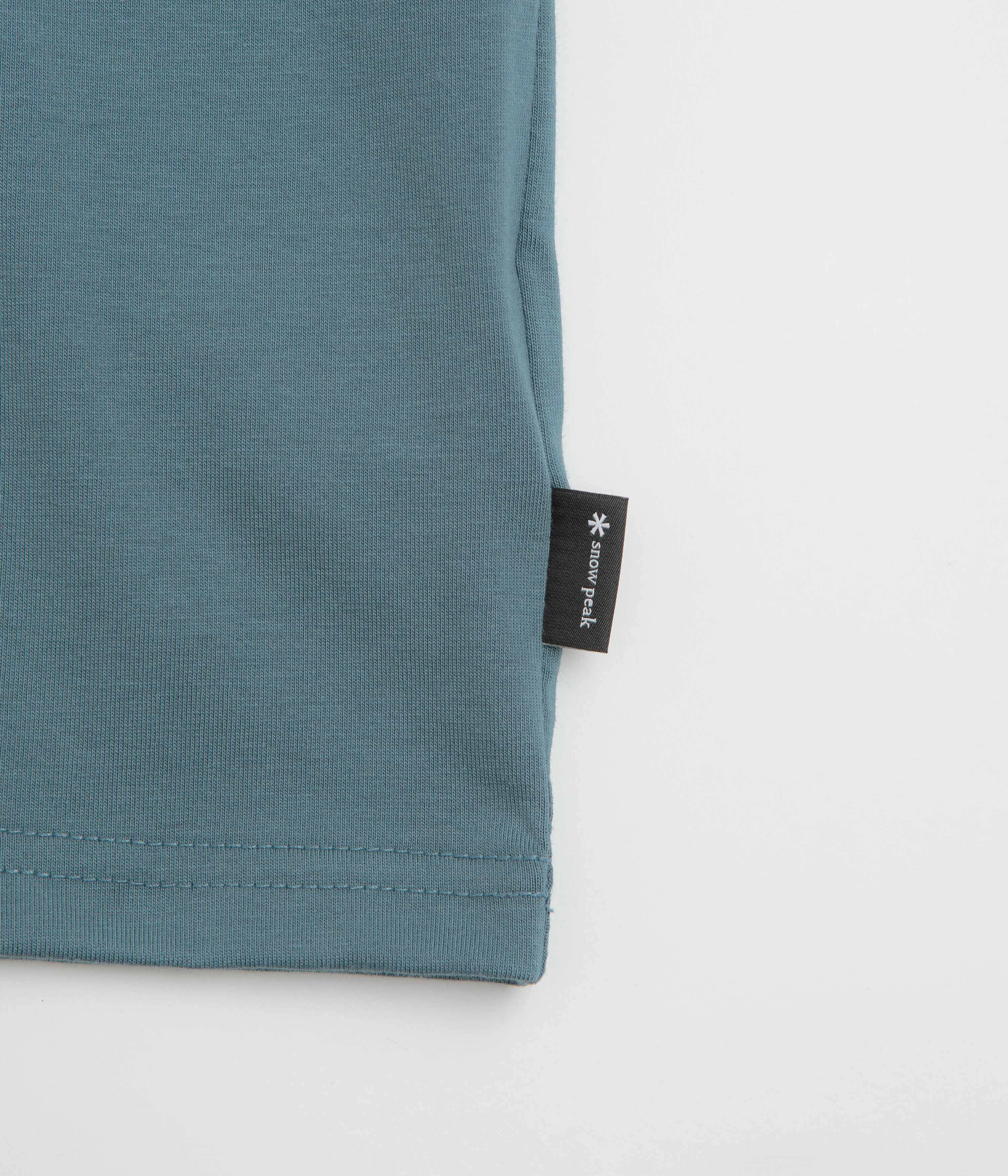 henley shirt Snow Peak Chest Logo T-Shirt - Blue