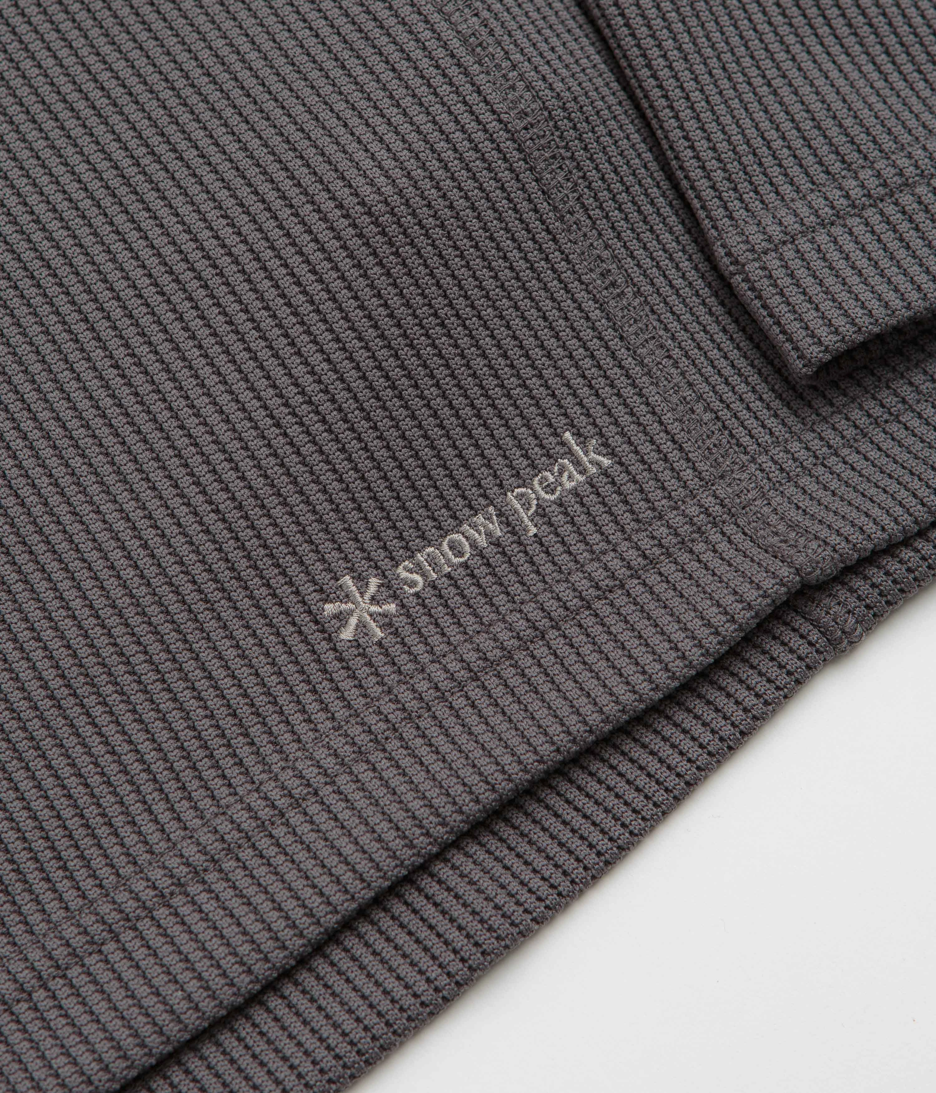 Size large Snow Peak Dry Thermal Long Sleeve T-Shirt - Charcoal