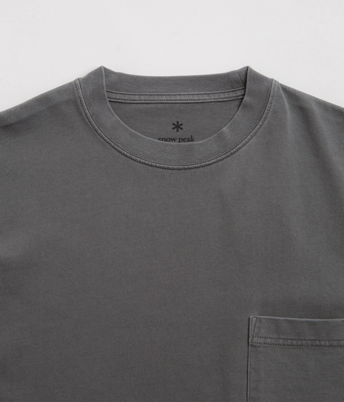 Snow Peak Garment Dyed T-Shirt - Charcoal Cottage ping pong event