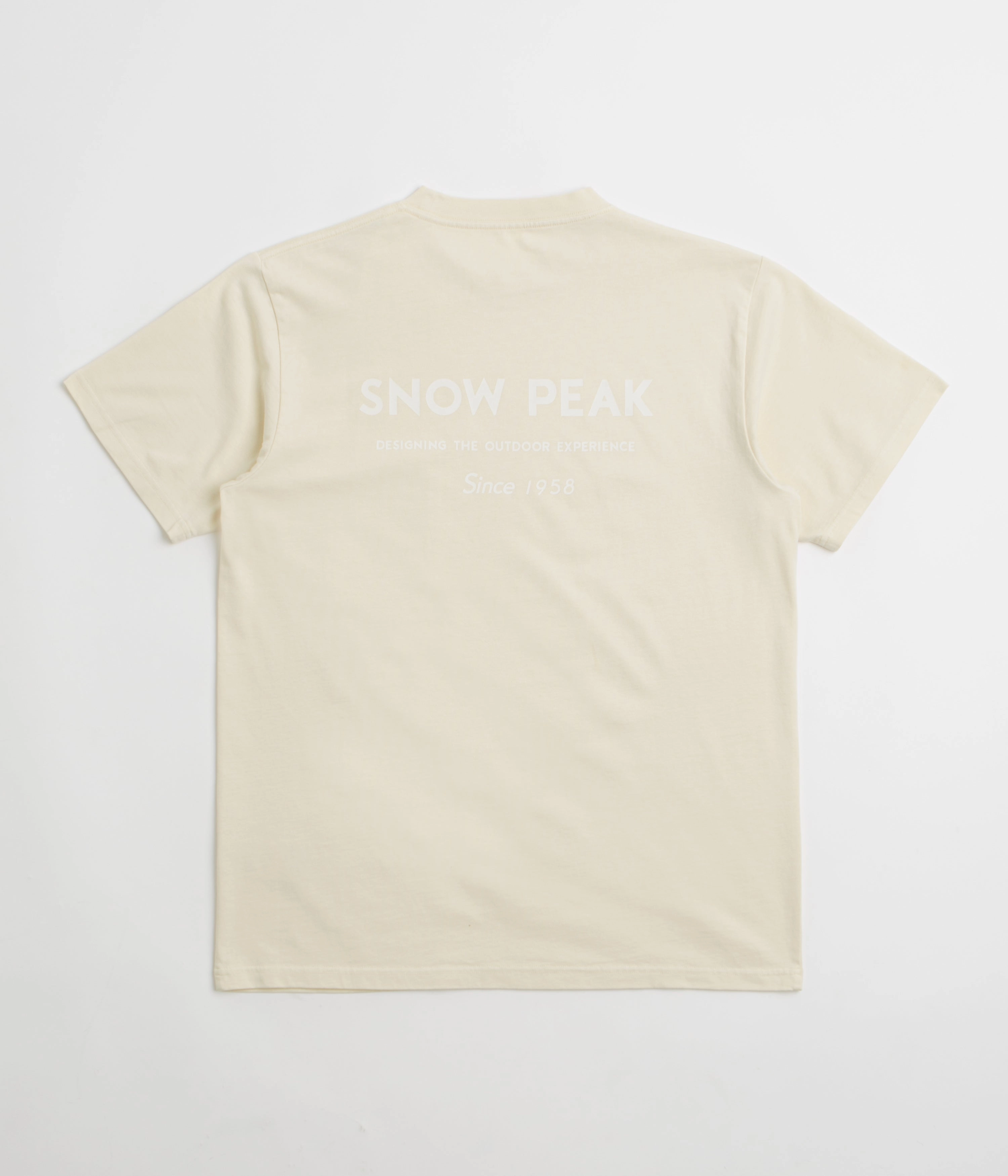 ruching college event Snow Peak Garment Dyed T-Shirt - Ivory