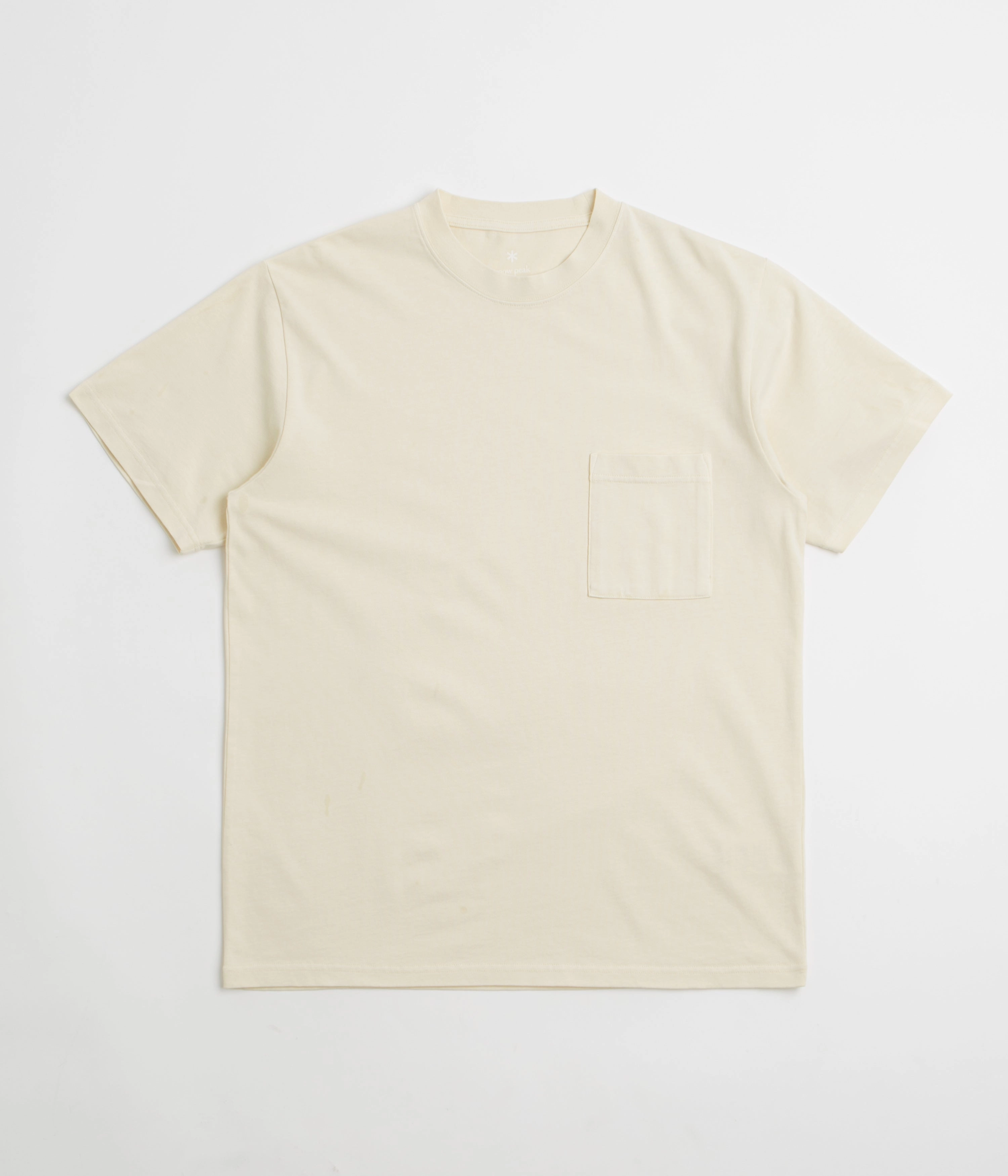 Snow Peak Garment Dyed T-Shirt - Ivory draping