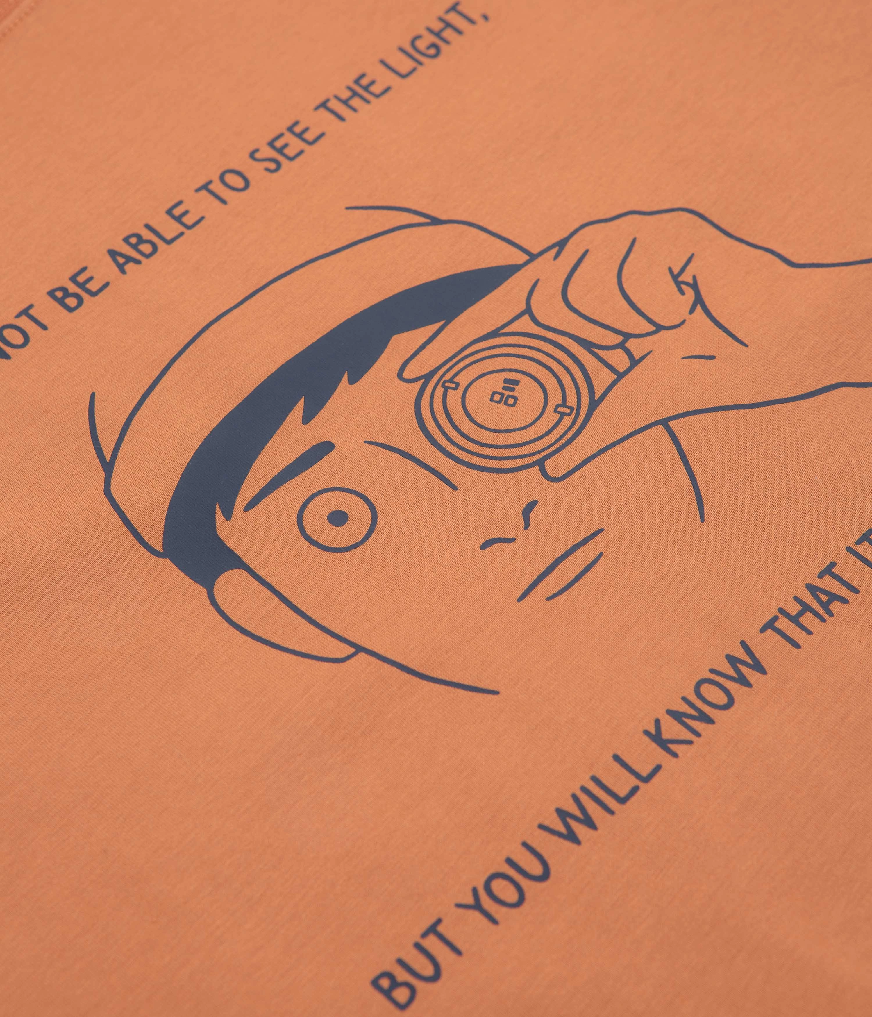 Snow Peak Lantern Eye T-Shirt - Orange cycling venue Anti-pilling