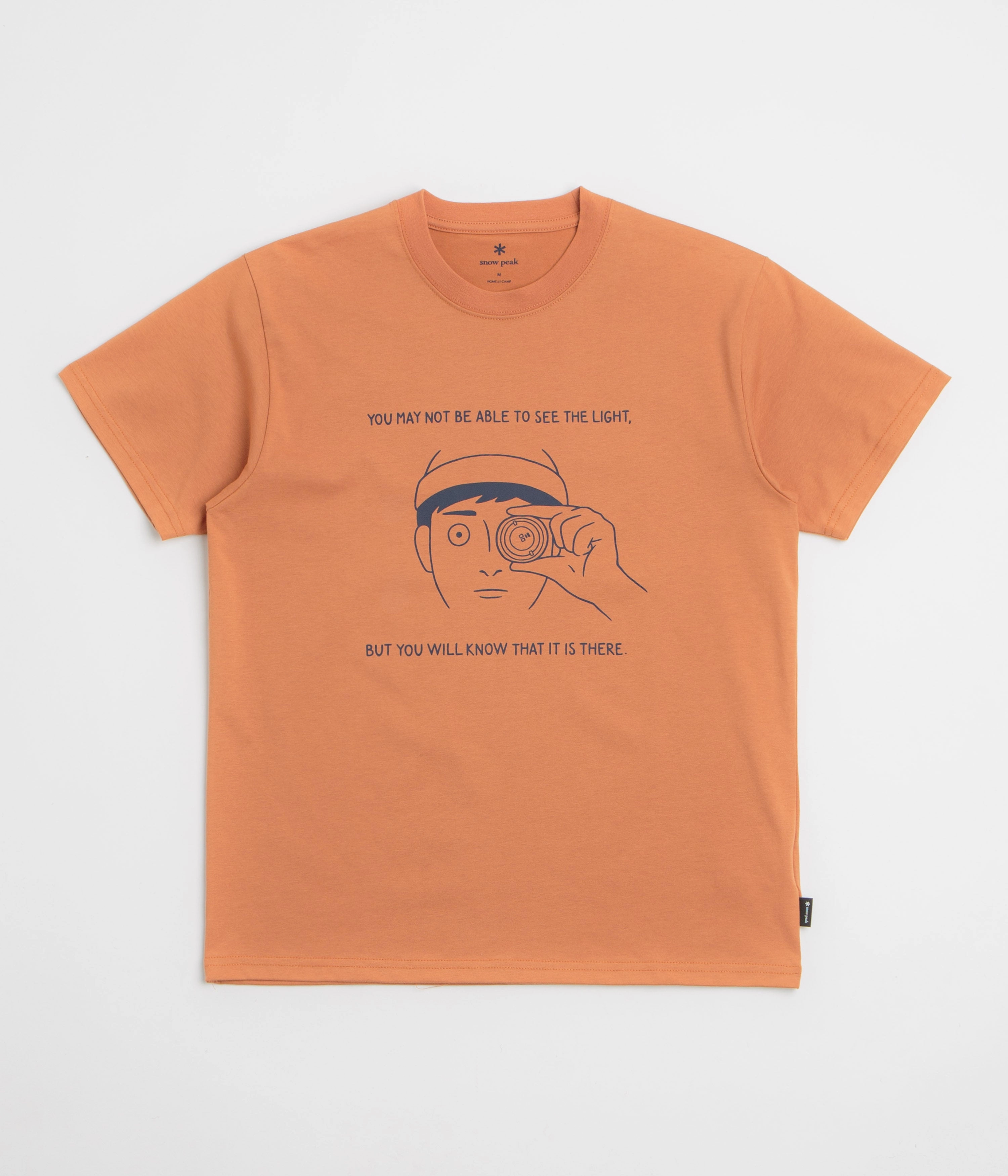 Snow Peak Lantern Eye T-Shirt - Orange hospital polyester shirt