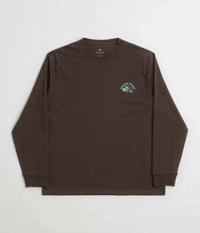 Snow Peak Living With Nature Long Sleeve T-Shirt - Dark Brown Snag Resistant Weave Indoor