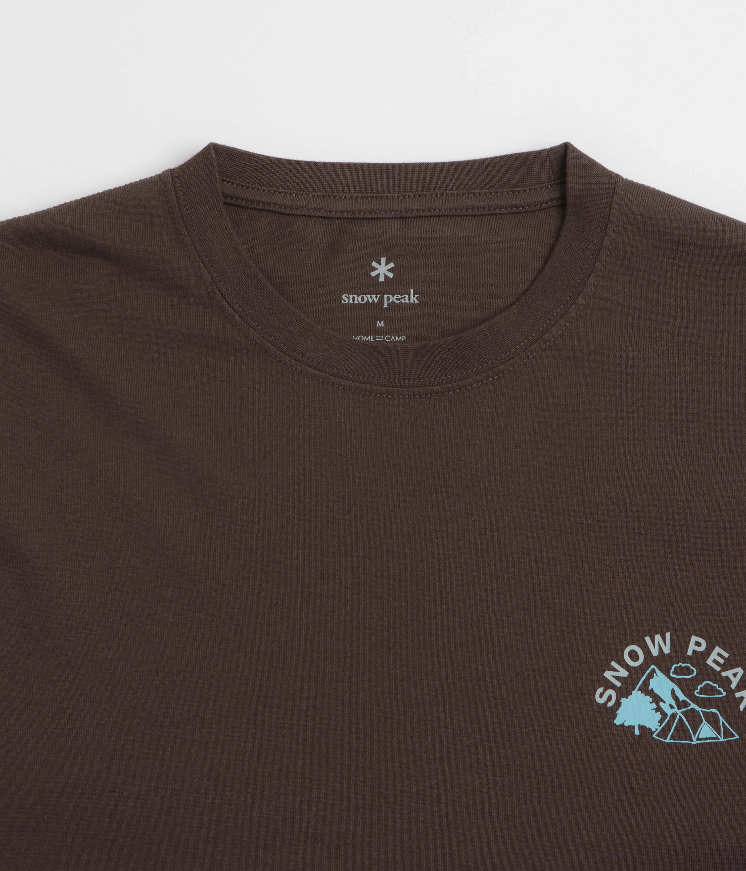 Snow Peak Living With Nature Long Sleeve T-Shirt - Dark Brown Washable material