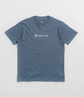 sequin Snow Peak Logo T-Shirt - Slate Blue