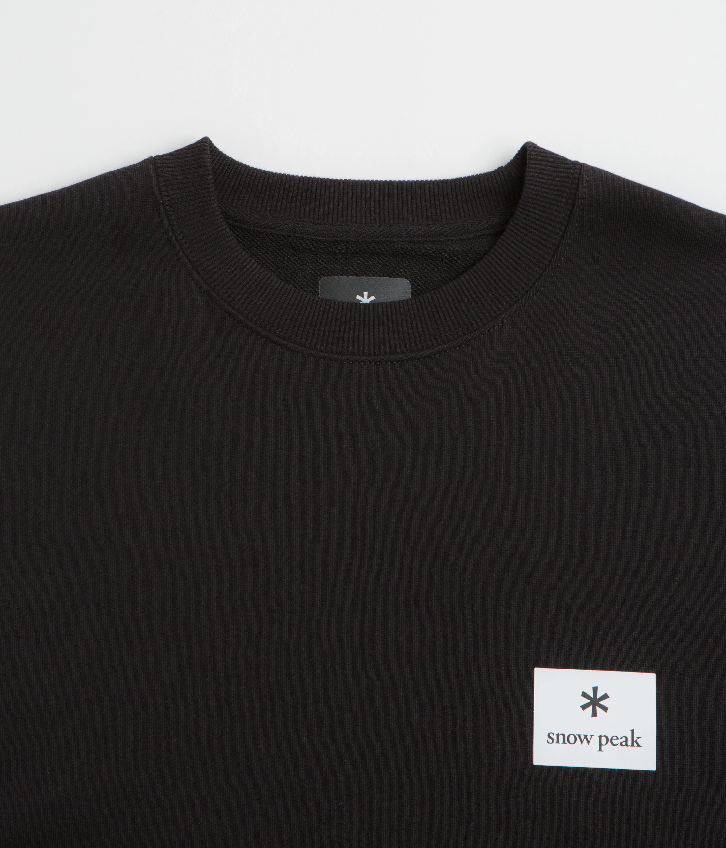Snow Peak NSD Square Logo Sweatshirt - Black UV resistant