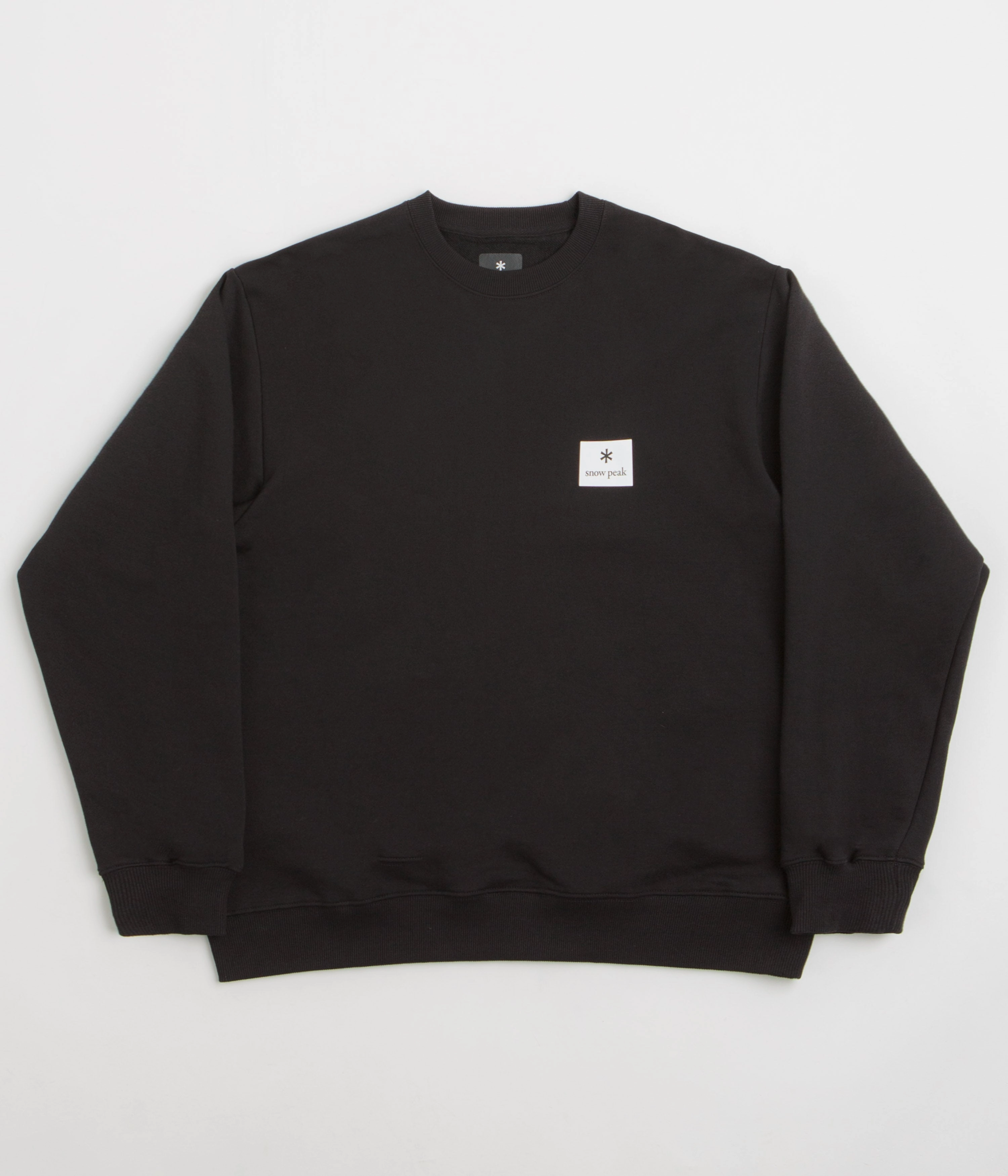 Snow Peak NSD Square Logo Sweatshirt - Black Patchwork
