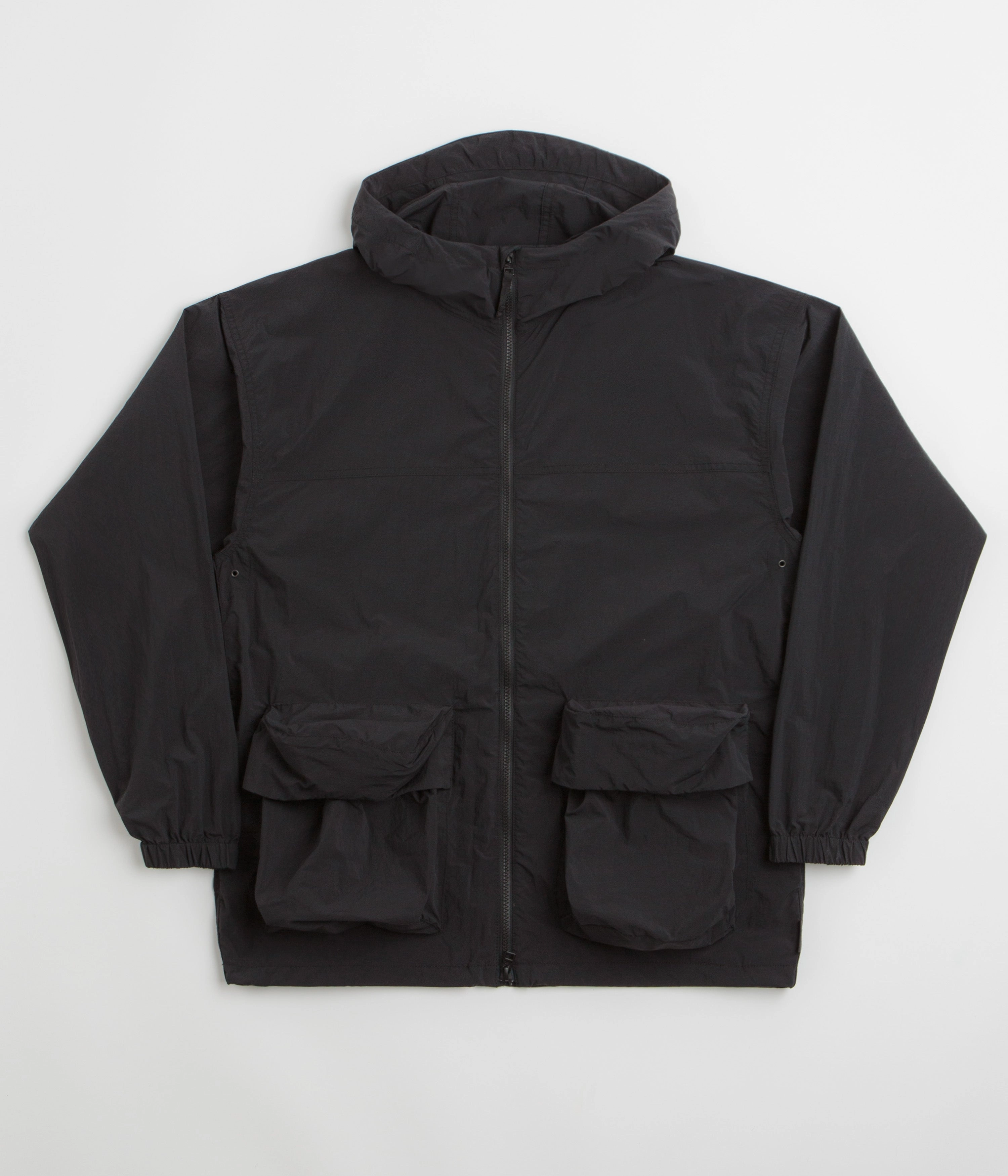 Snow Peak Nylon Tussah Jacket - Black Indoor Use Adjustable Waist Tabs
