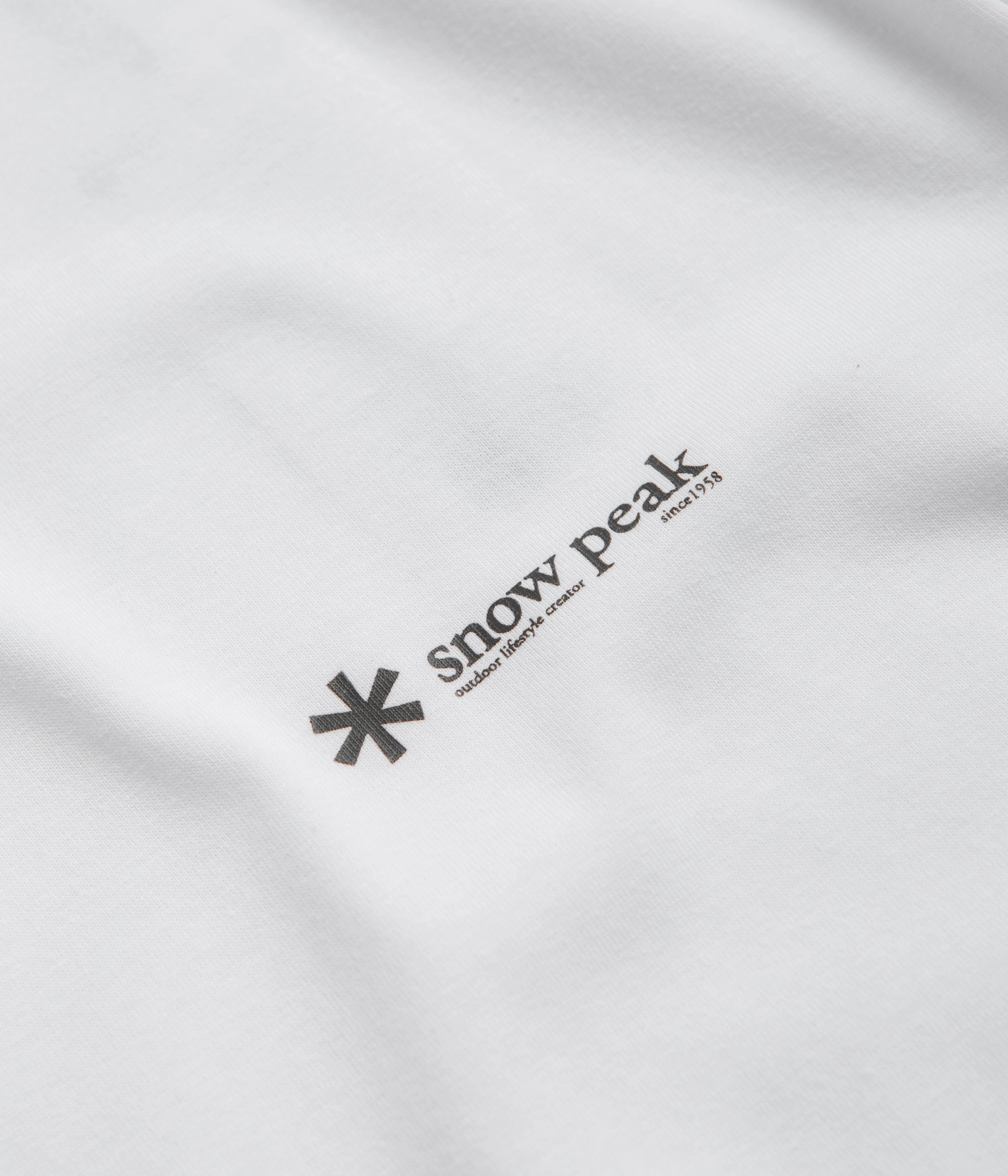 diving event Snow Peak Onepoint Logo Long Sleeve T-Shirt - White